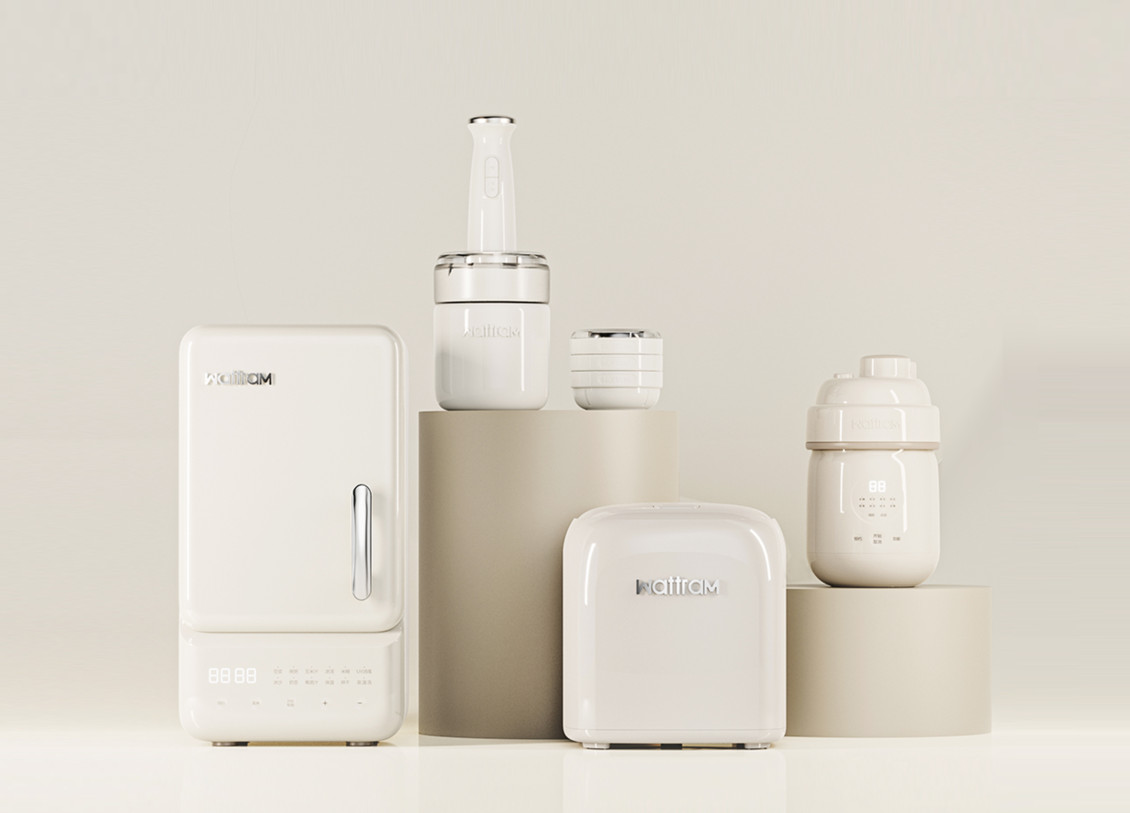 industrial design，product design，small home appliances，Logo design，sample reels，Product rendering，Wall breaker，Design，