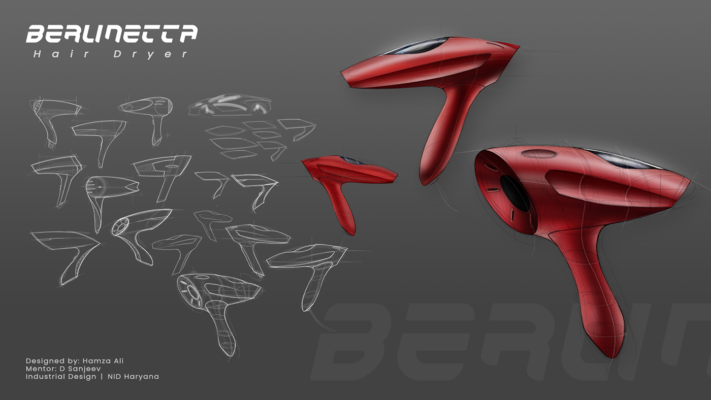 hair drier，Ferrari，conceptual design，
