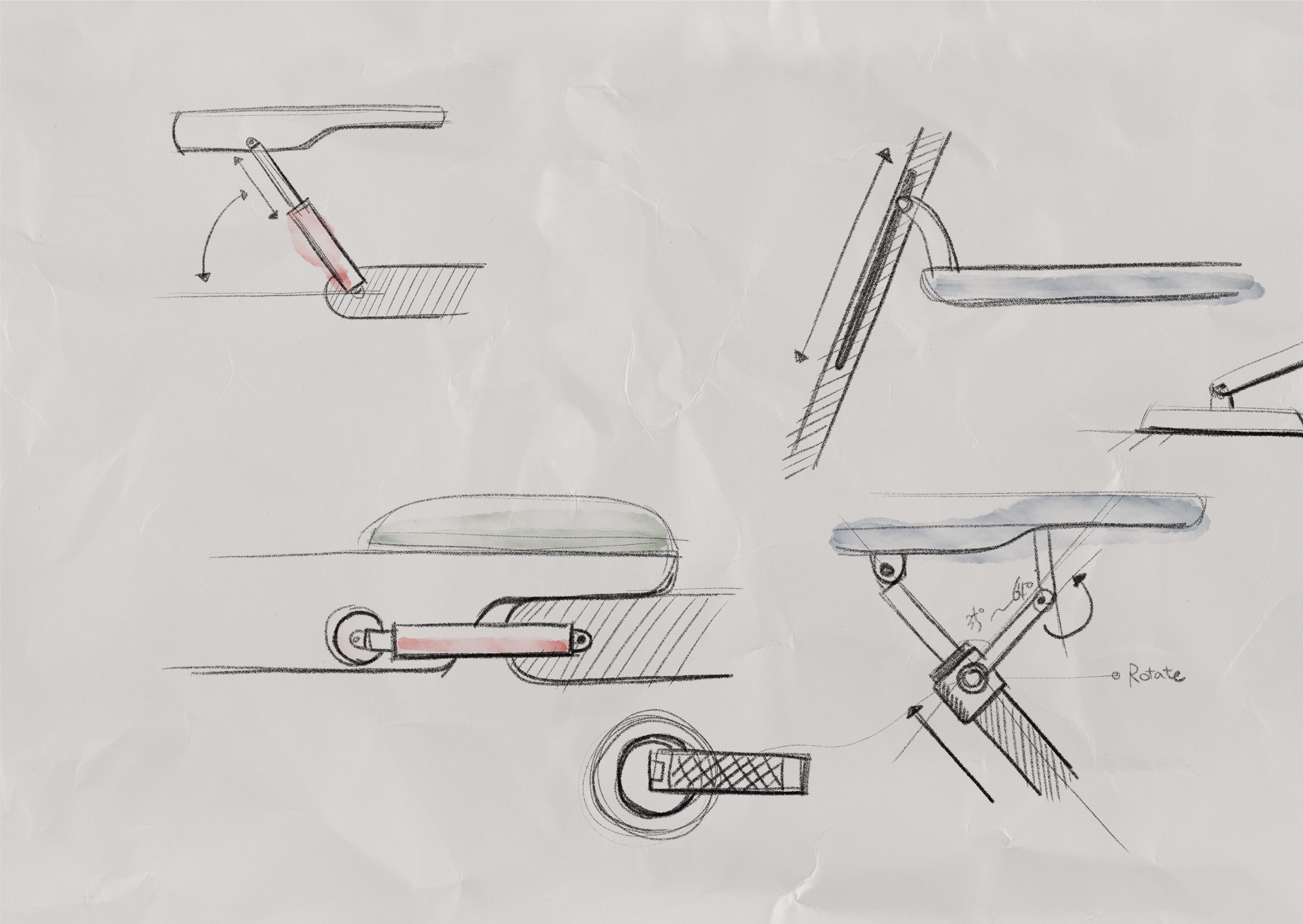 Scooter，industrial design，Scooter，Bicycle，3d，