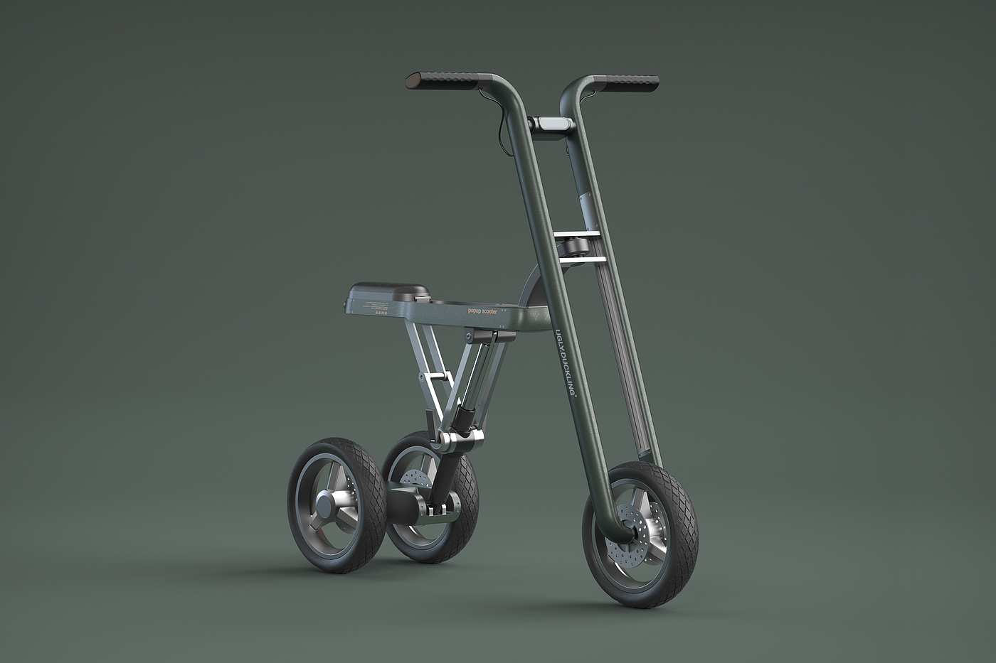 踏板车，工业设计，Scooter，自行车，3d，