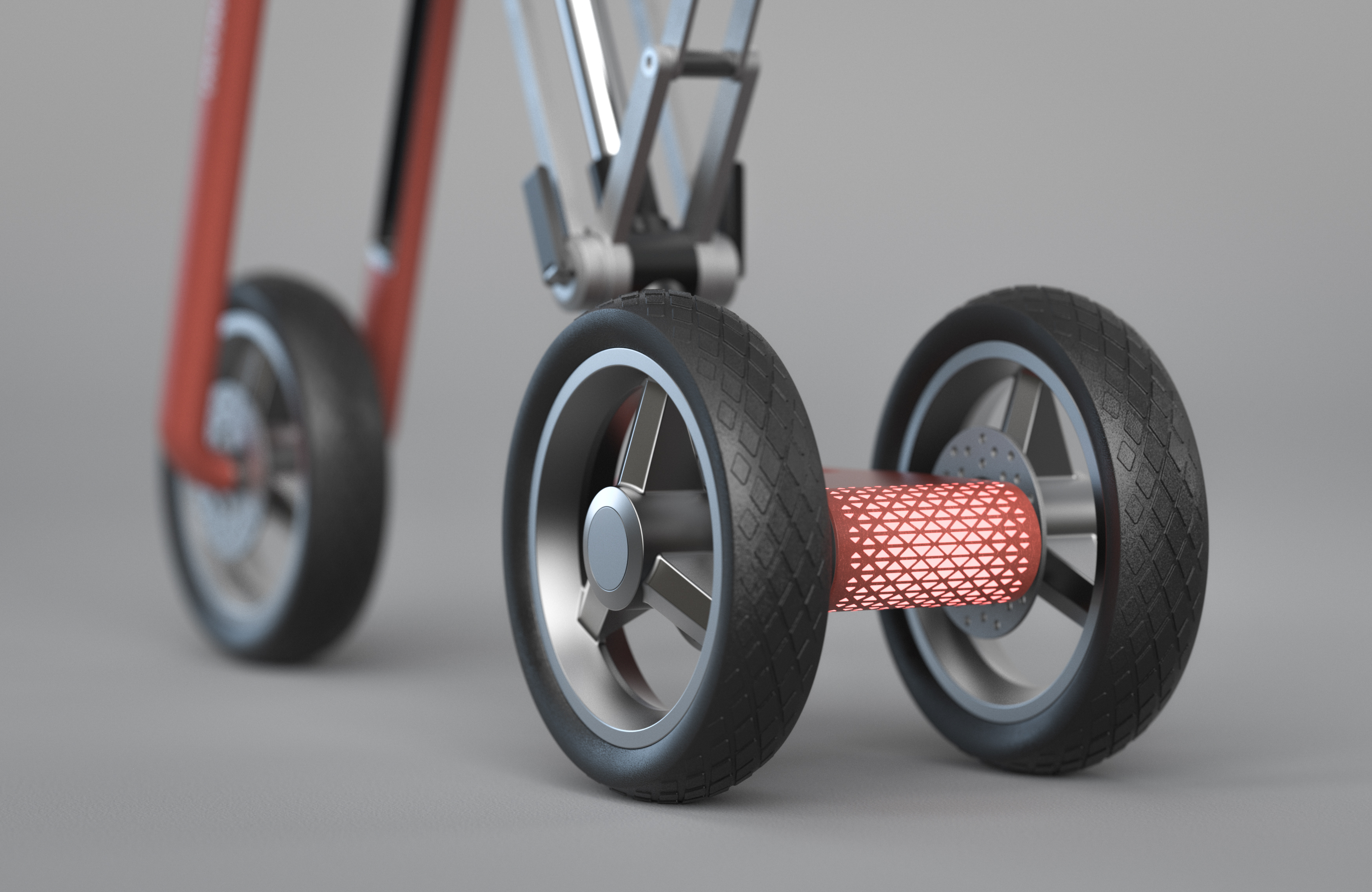 Scooter，industrial design，Scooter，Bicycle，3d，