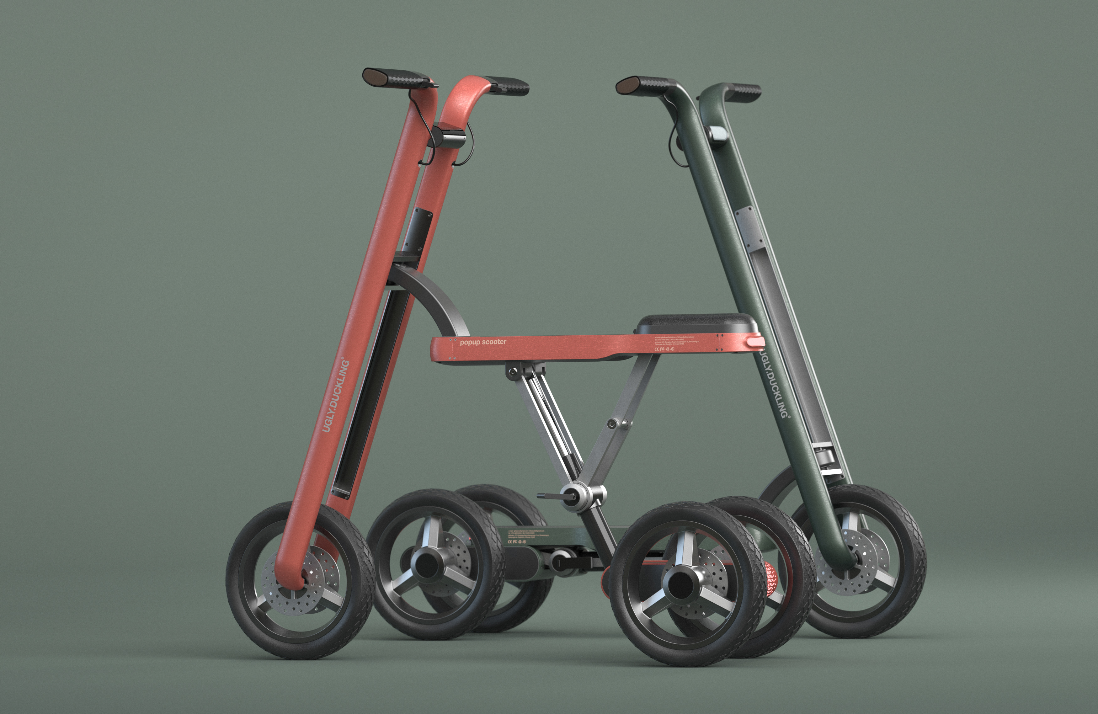 Scooter，industrial design，Scooter，Bicycle，3d，