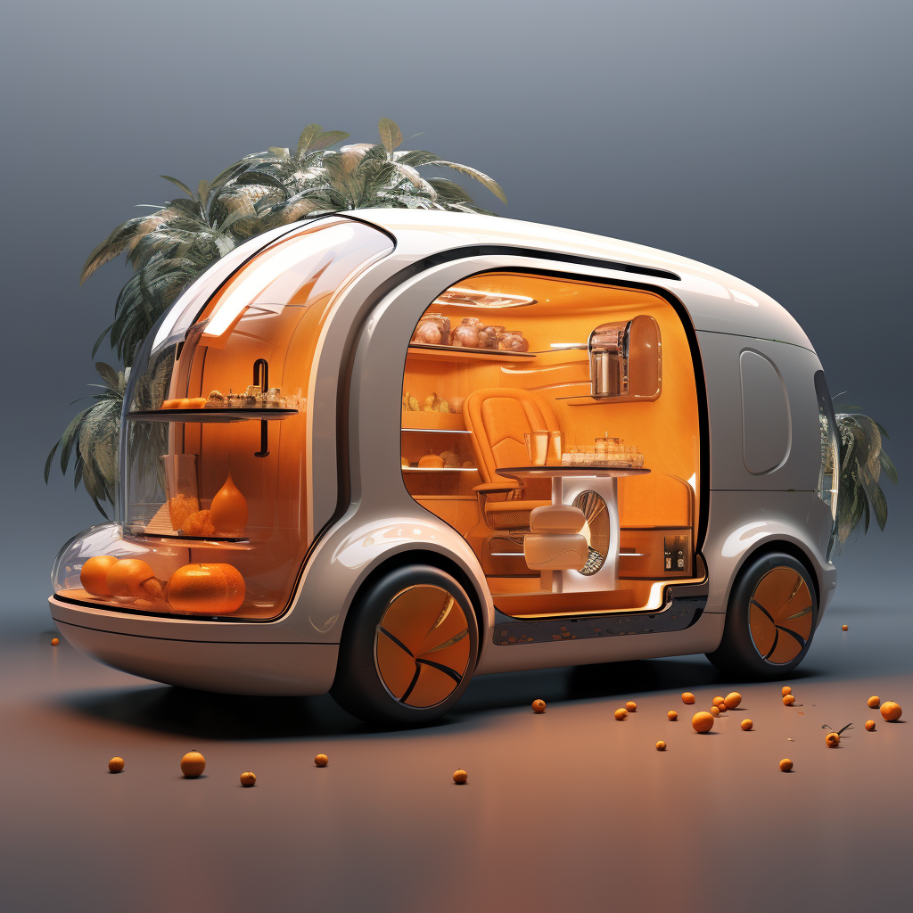 Outdoor RV, Camping Essential, Concept Dining Car，