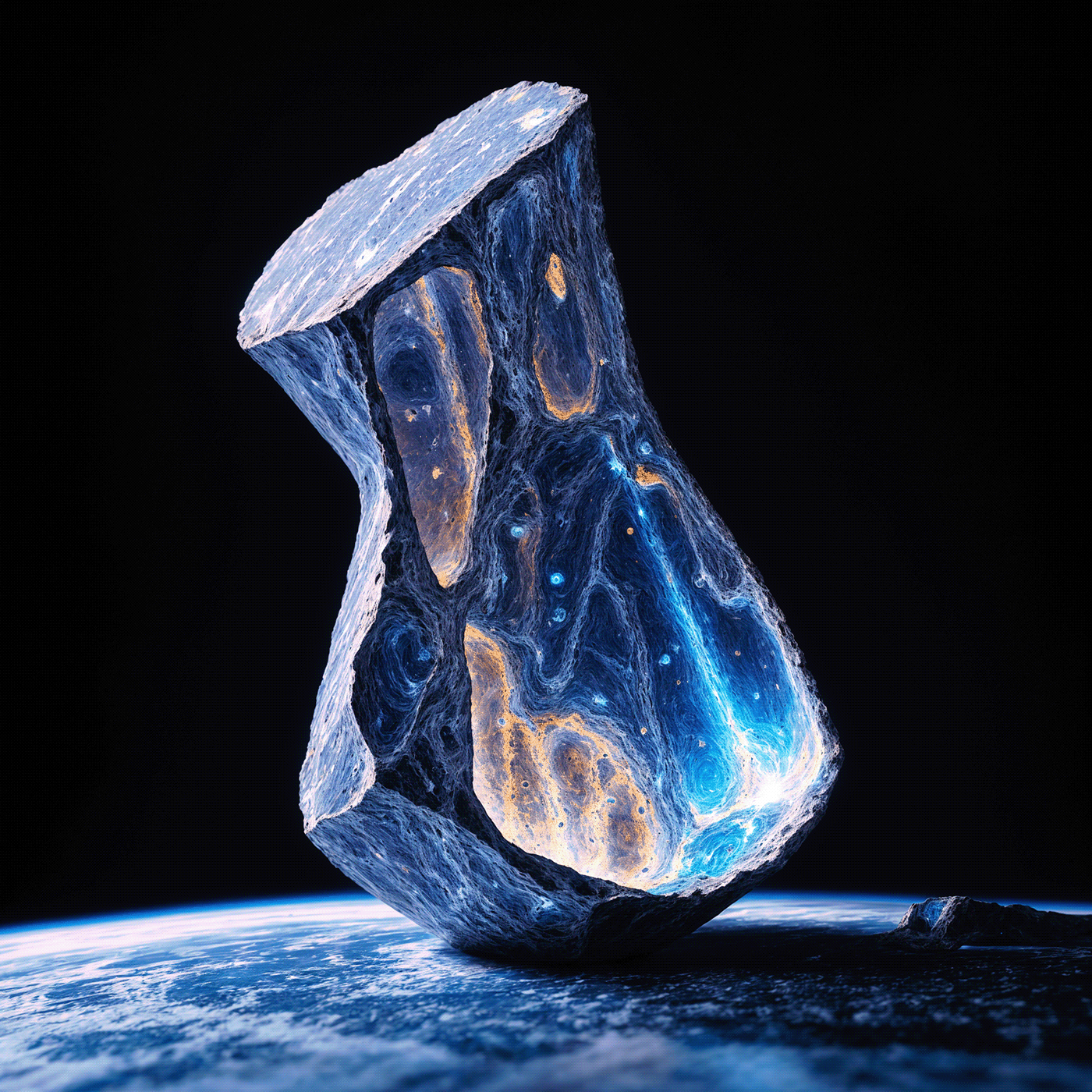 Digital art，mineral，Digital Painting，conceptual design，