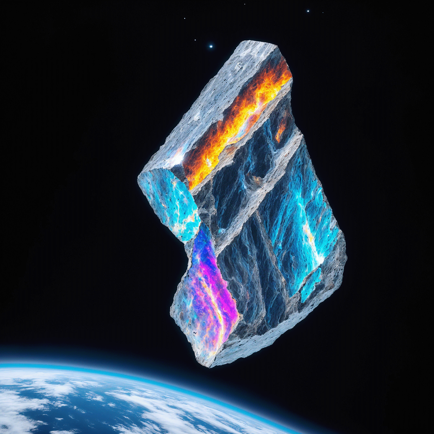 Digital art，mineral，Digital Painting，conceptual design，