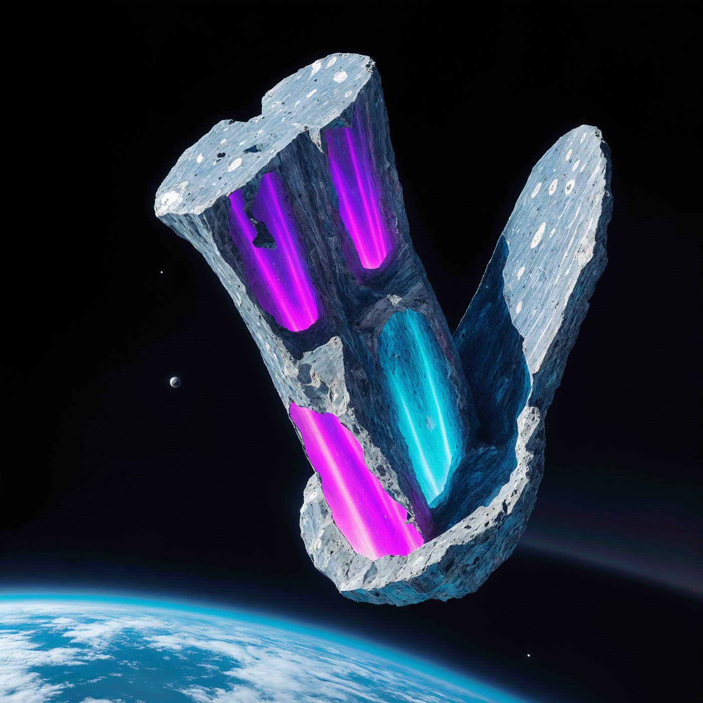 Digital art，mineral，Digital Painting，conceptual design，