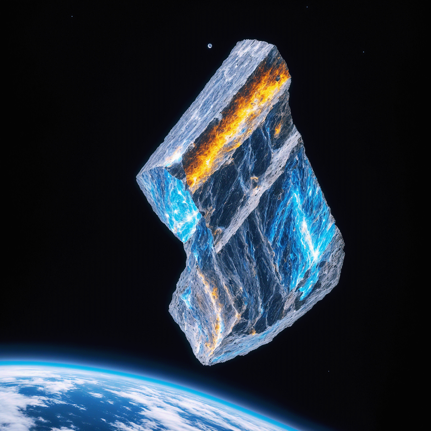 Digital art，mineral，Digital Painting，conceptual design，