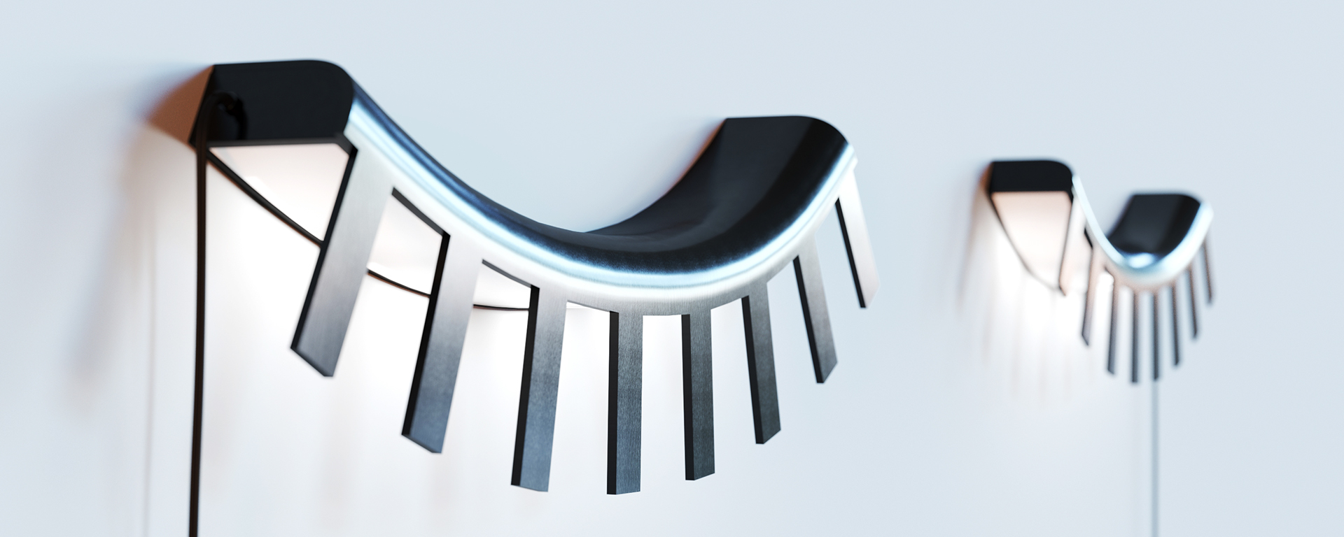 Wall lamp，Lamp design，black，