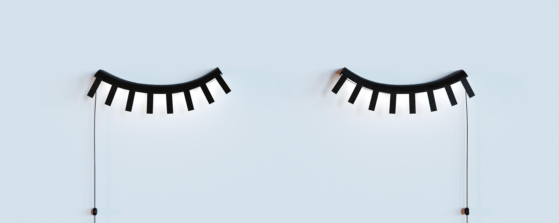 Wall lamp，Lamp design，black，