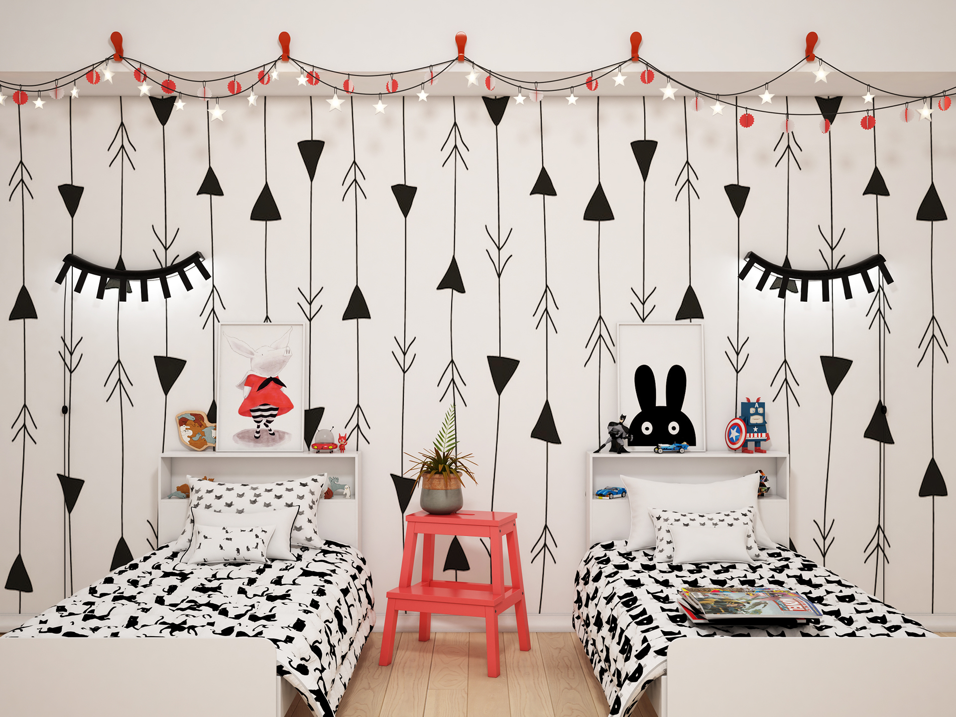 Wall lamp，Lamp design，black，