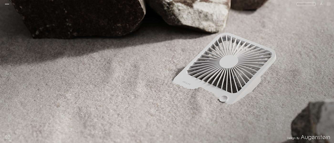 Fan，industrial design，sample reels，product design，Cooling fan，Desktop fan，Simplicity，