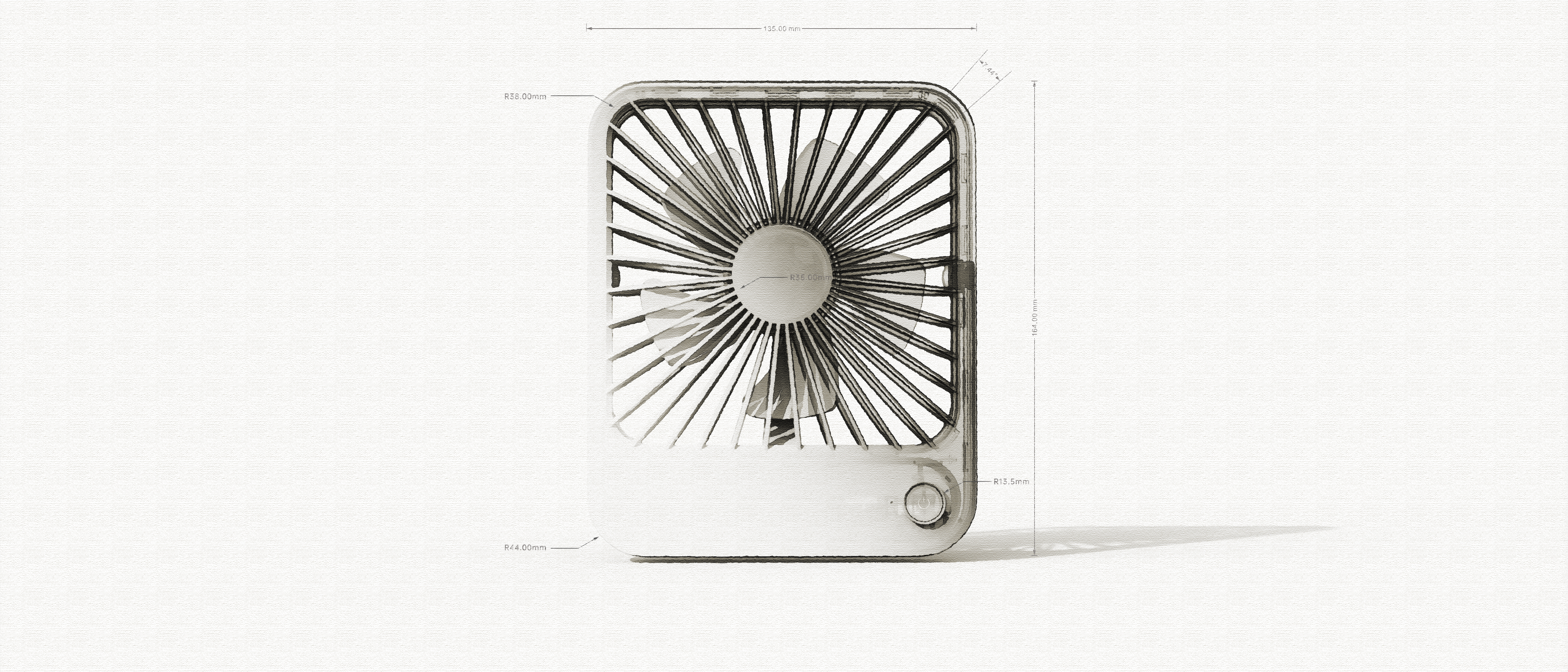 Fan，industrial design，sample reels，product design，Cooling fan，Desktop fan，Simplicity，