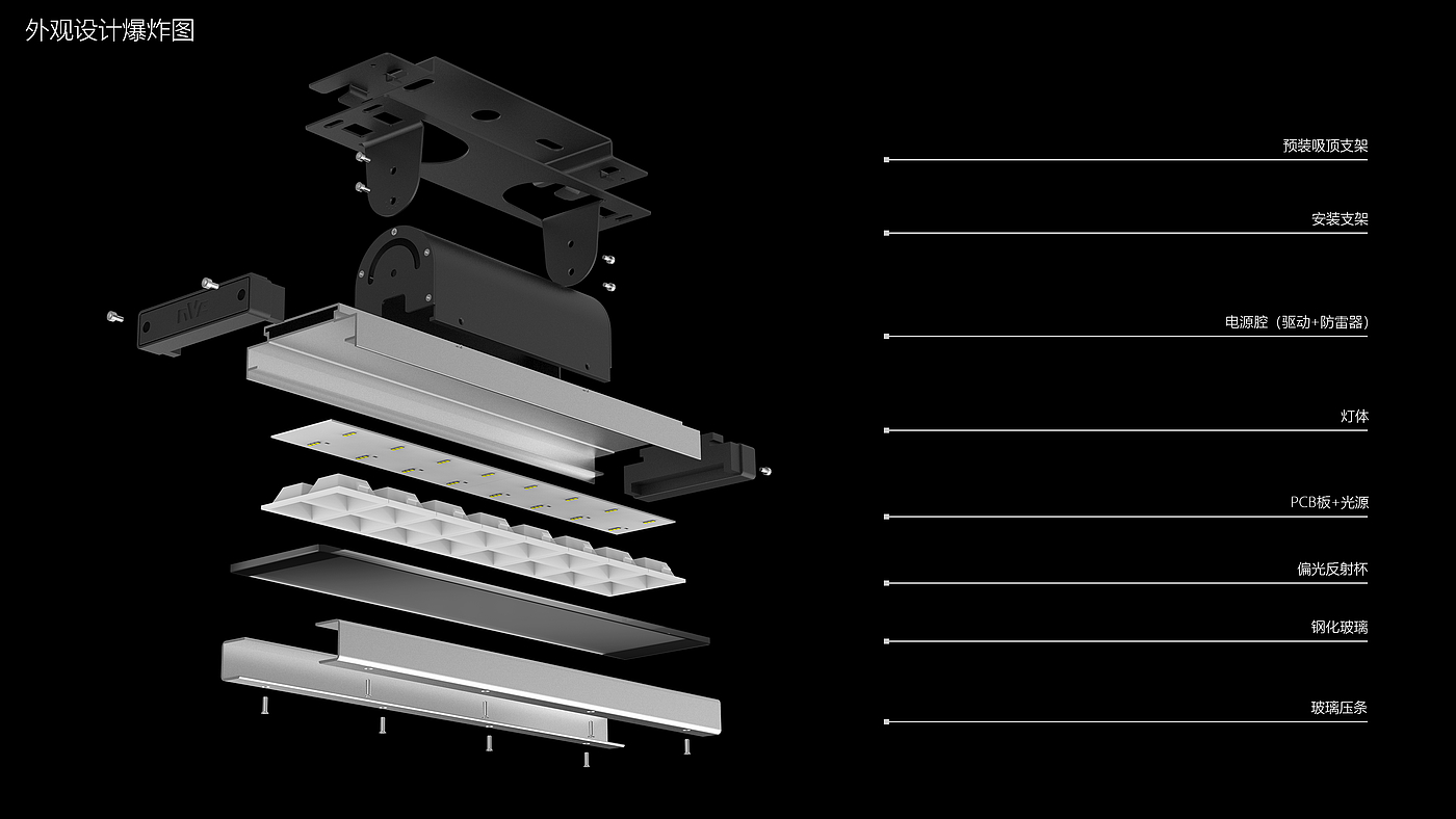 outdoors，Tunnel light，Reflective，Quick installation，Minimalist design ，