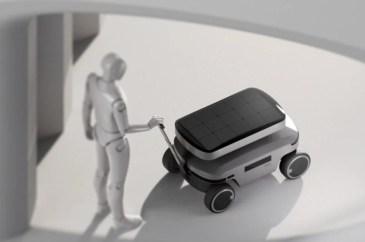 solar energy，robot，intelligence，concept，