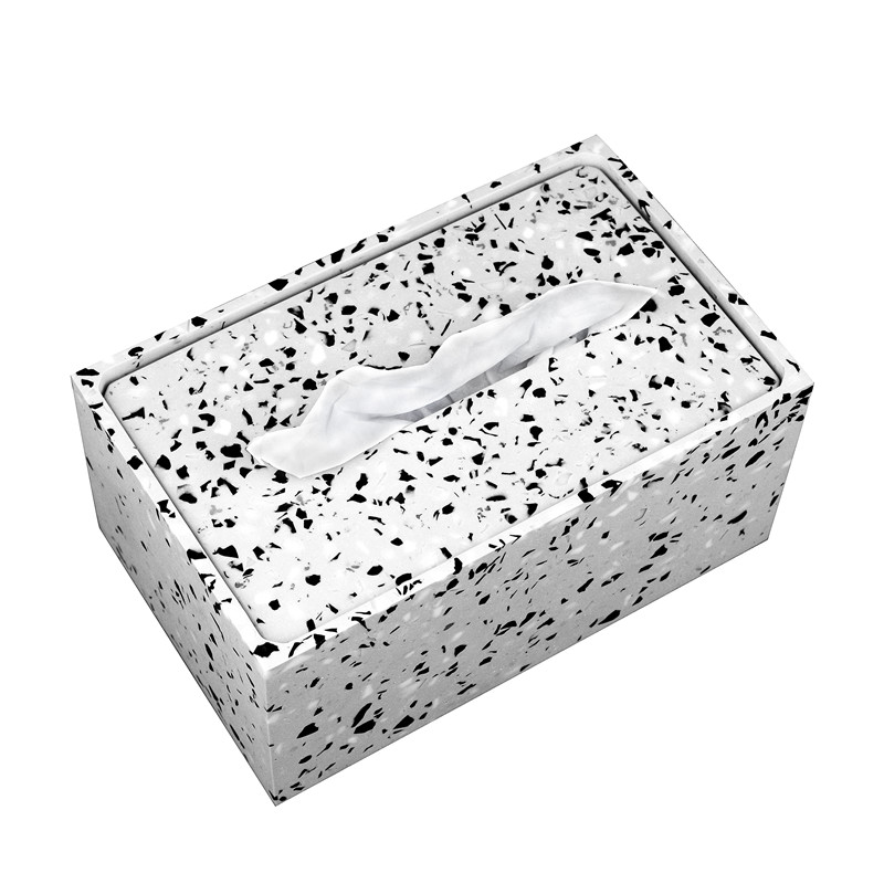 Original design of concrete on the other side，Terrazzo products，Concrete terrazzo tissue box，industrial design，