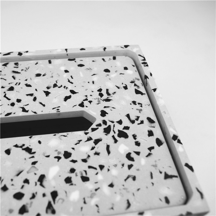 Original design of concrete on the other side，Terrazzo products，Concrete terrazzo tissue box，industrial design，