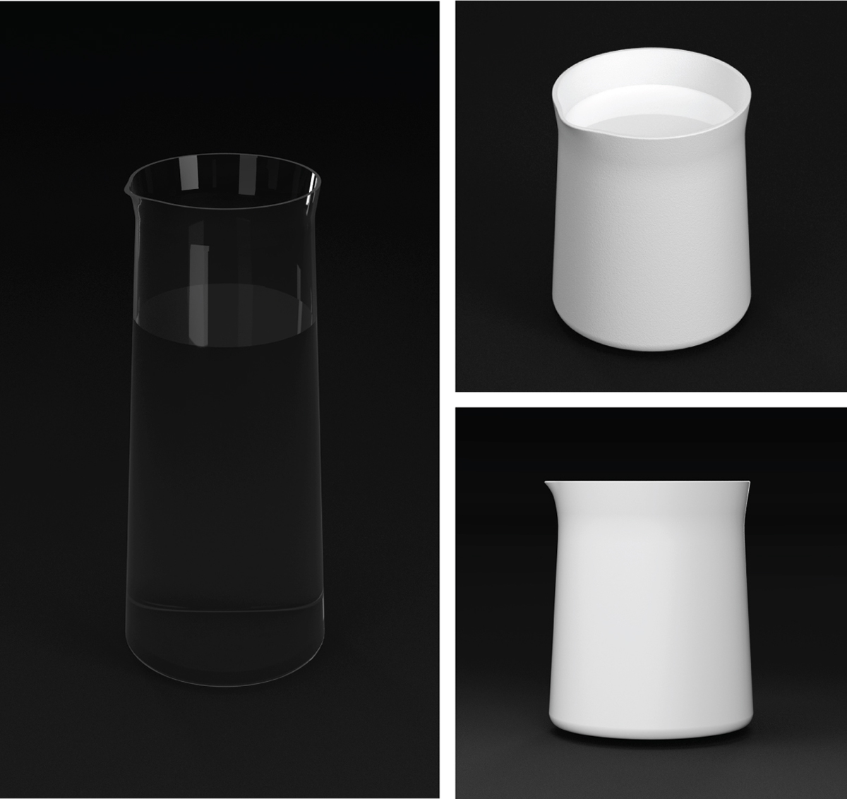 Boyer，coffee service，white，ceramics，