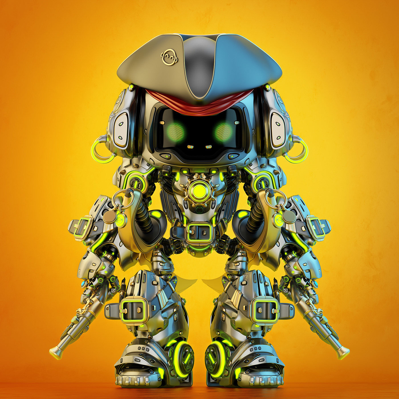 Pirate bot，Character design，illustration，graphic design ，