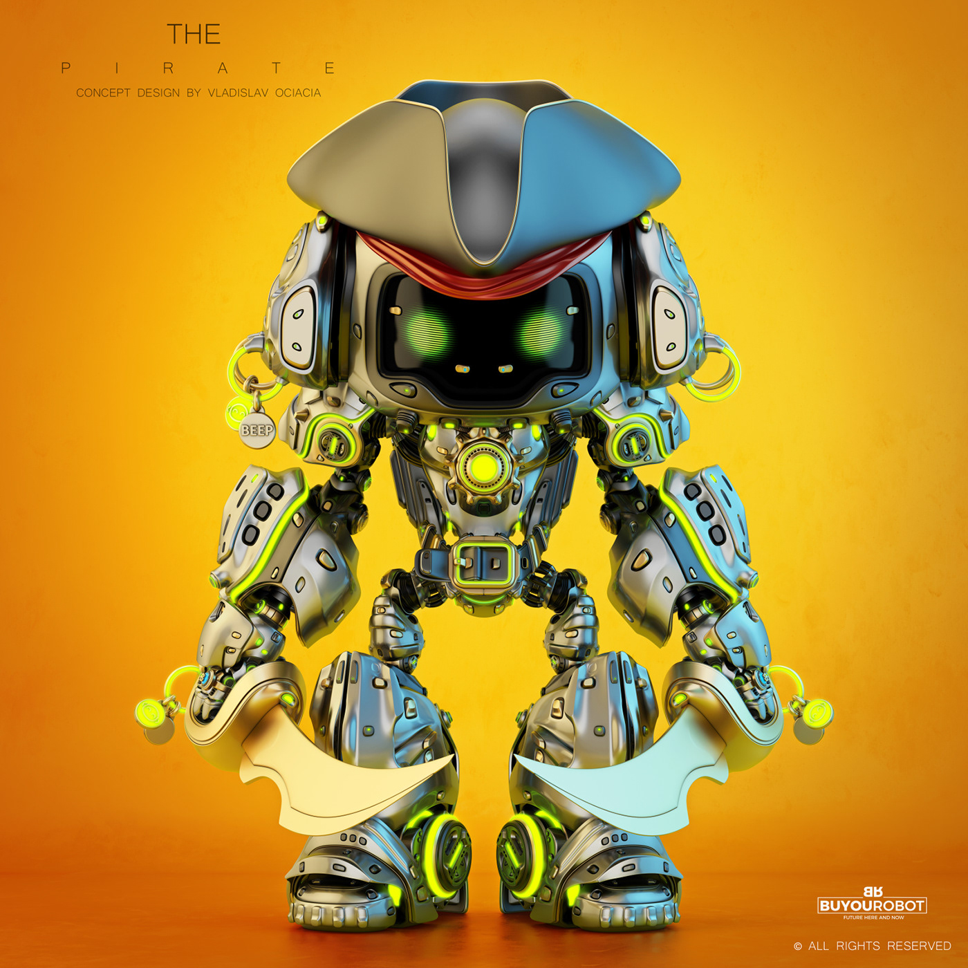 Pirate bot，Character design，illustration，graphic design ，