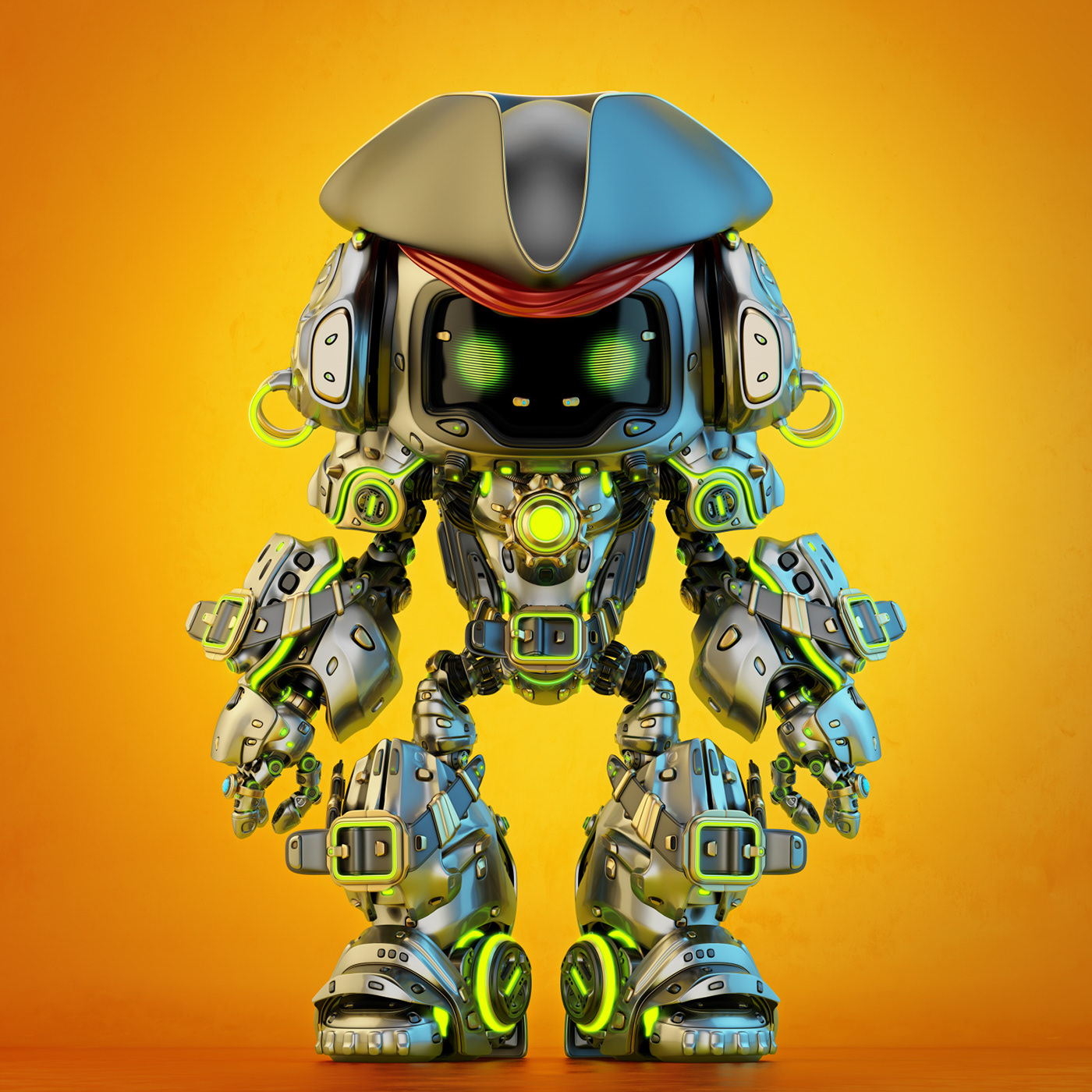 Pirate bot，Character design，illustration，graphic design ，