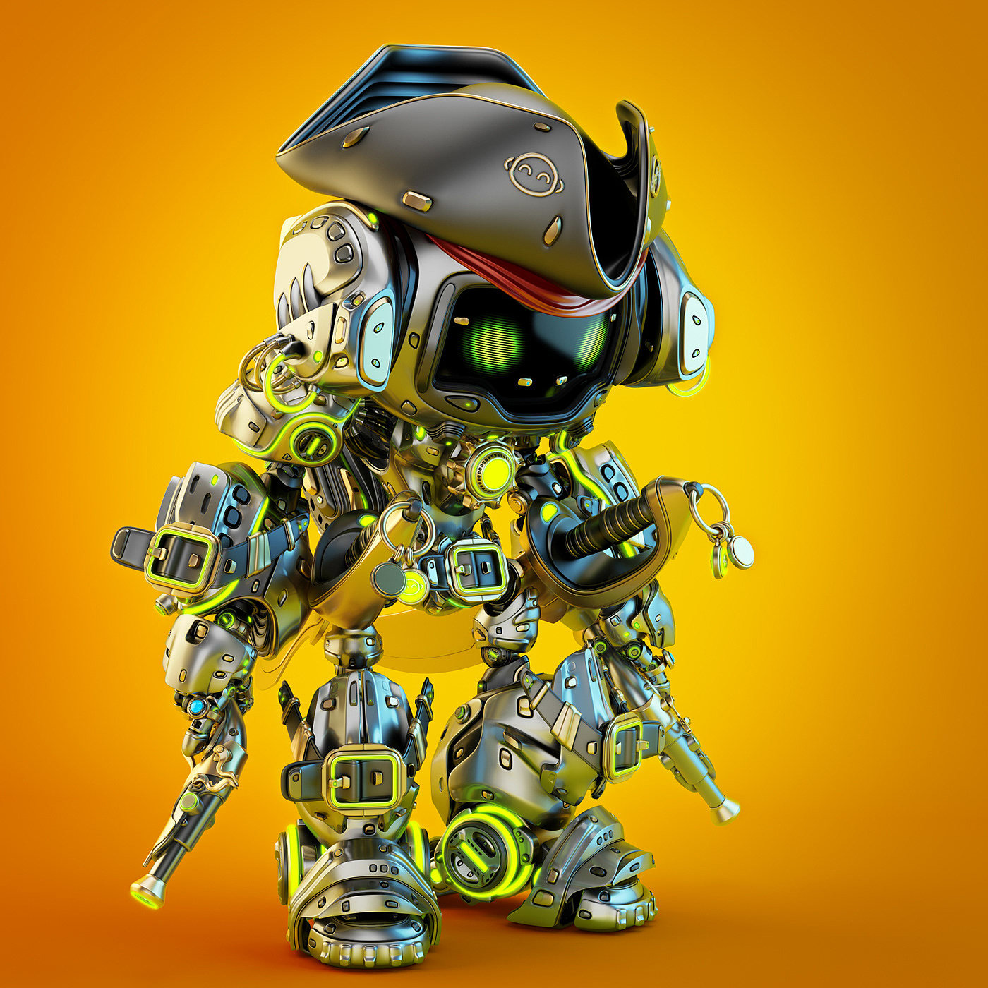 Pirate bot，Character design，illustration，graphic design ，
