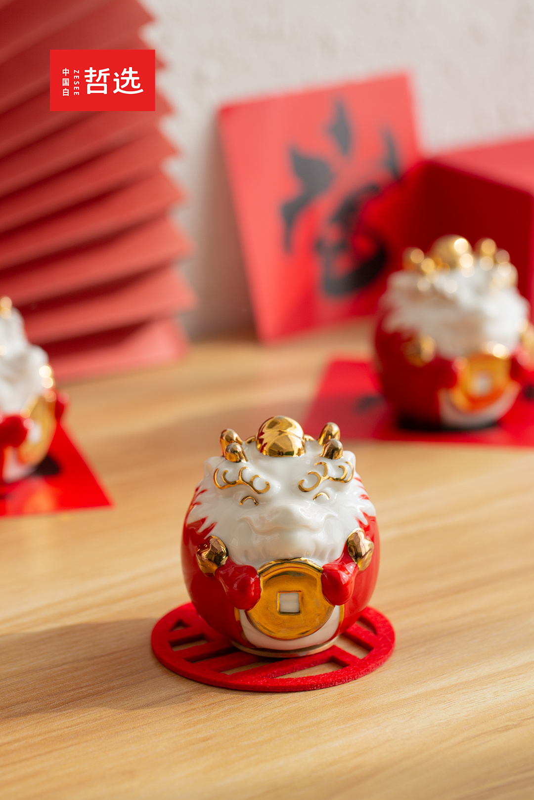 Year of the Dragon，mascot，the Chinese zodiac，Ornaments，Lucid，ceramics，Cultural creation，