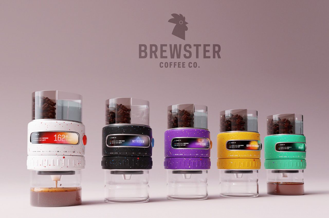 Coffee，Coffee machine，Design，product design，Coffee，Brewster，