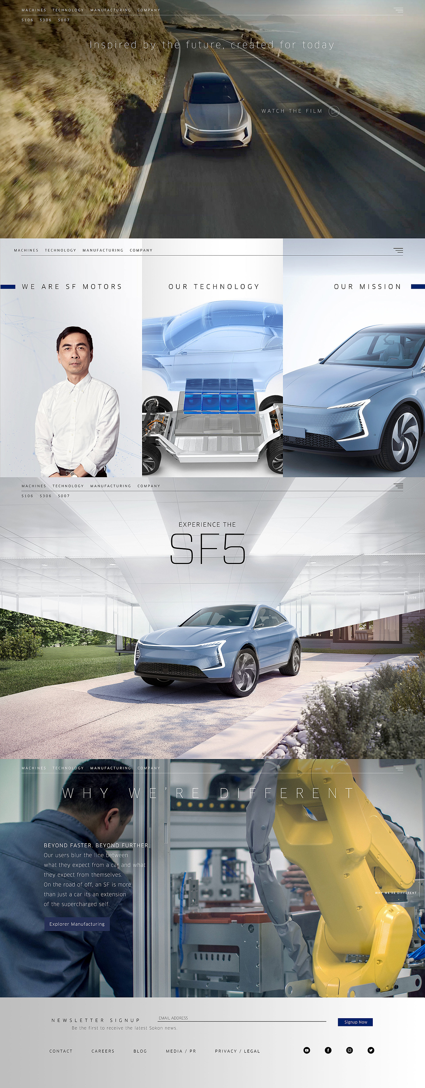 SF Motors，电动汽车设计，3d建模，