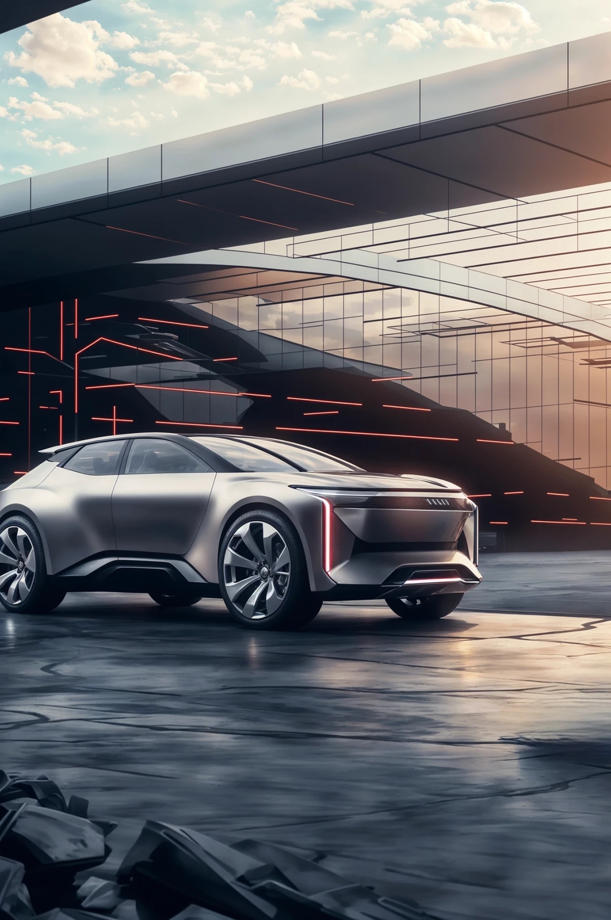 automobile，vehicle，conceptual design，Digital art，