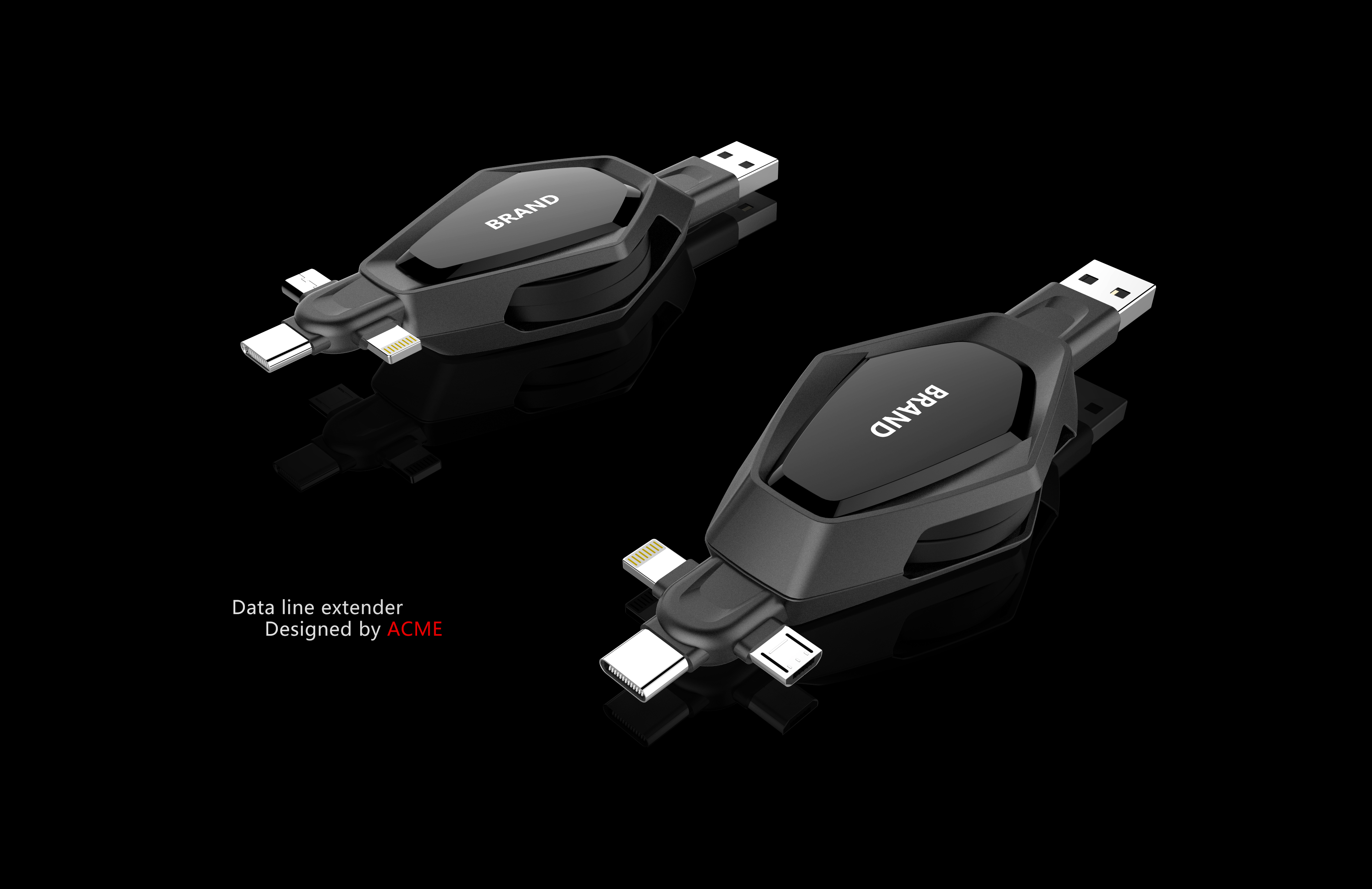 data line，Stretch，Digital accessories，Mobile Accessories，black，