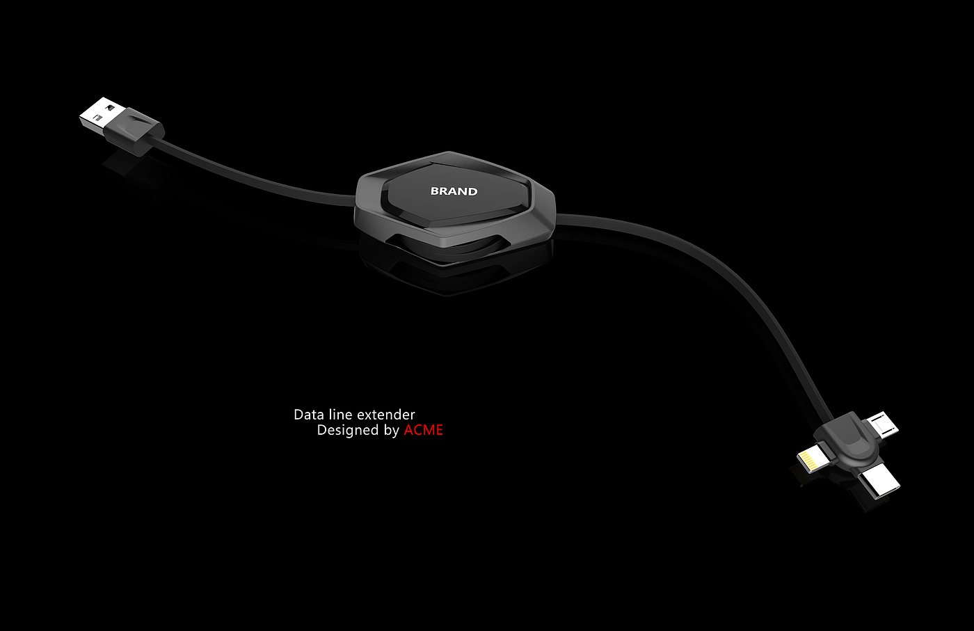 data line，Stretch，Digital accessories，Mobile Accessories，black，