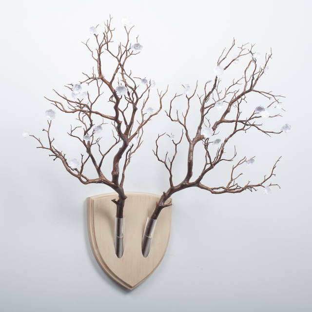 pottery clay，ceramics，Combined vase，storage box，Receive，Wall decoration，Wood and glass，deer，Antlers，decorate，bionics，flower arrangement，vase，Floral apparatus，