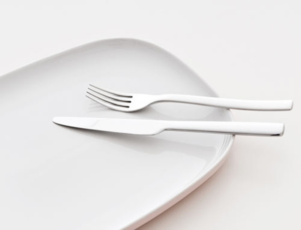 tableware，concise，knife，fork，spoon，Metal，