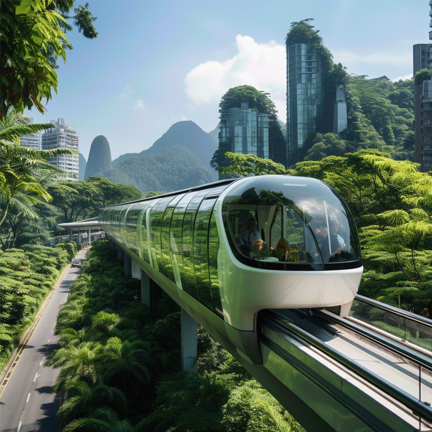 vehicle，Monorail train，HK Monorail，conceptual design，