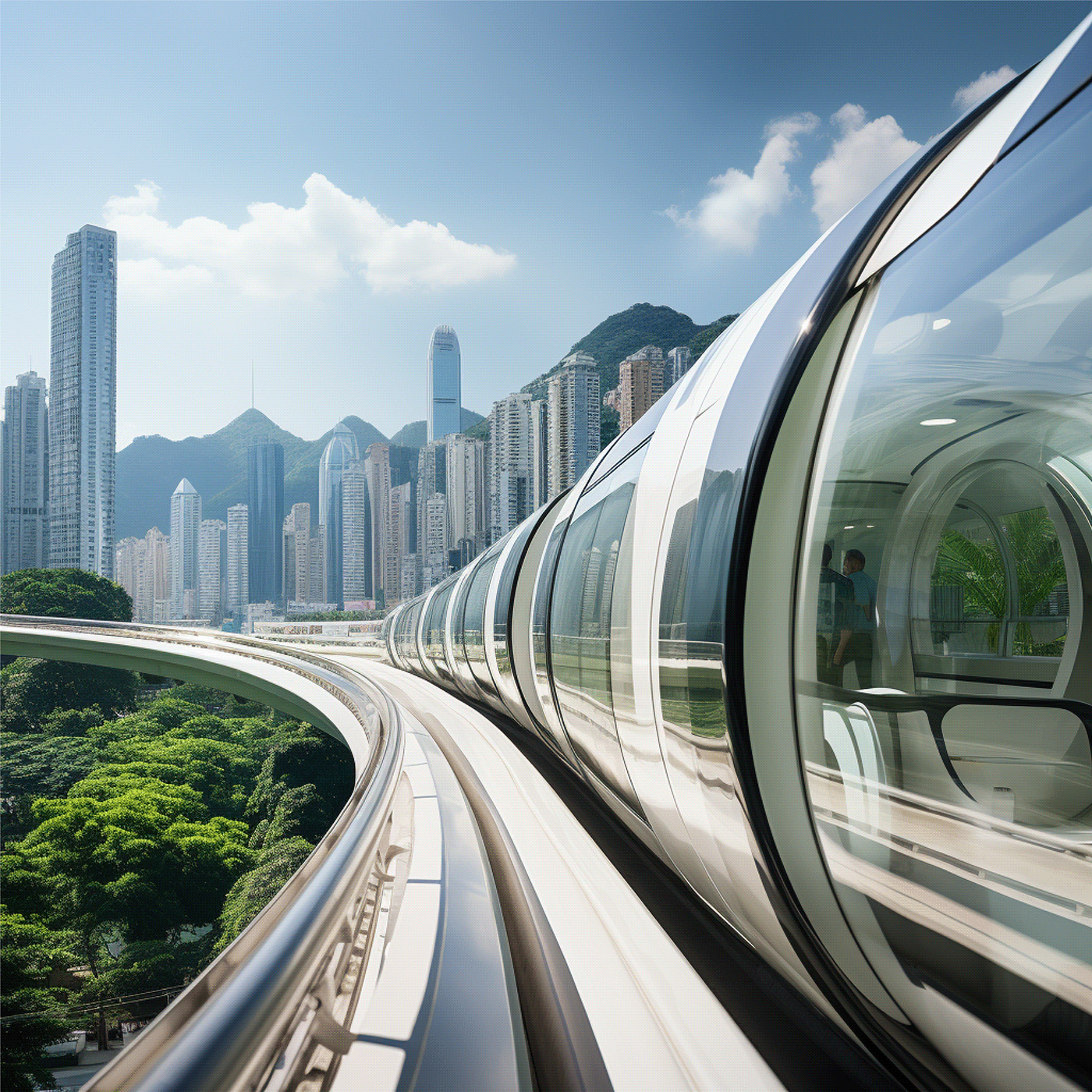 vehicle，Monorail train，HK Monorail，conceptual design，