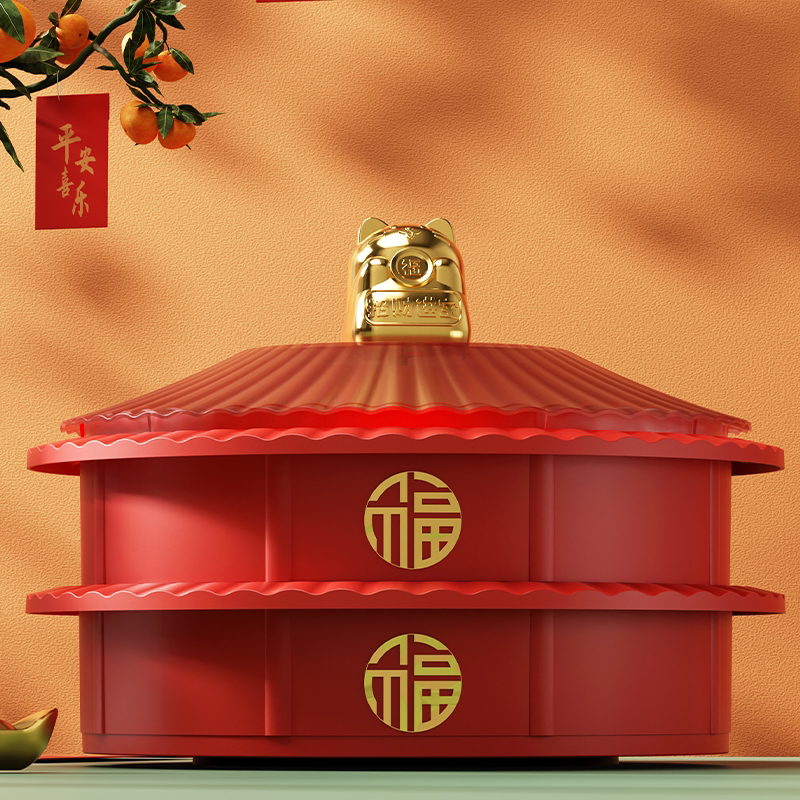 National tide，Candy tray，Candy box，Multi-layer candy box，Rotating candy box，