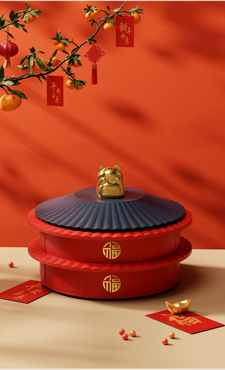 National tide，Candy tray，Candy box，Multi-layer candy box，Rotating candy box，