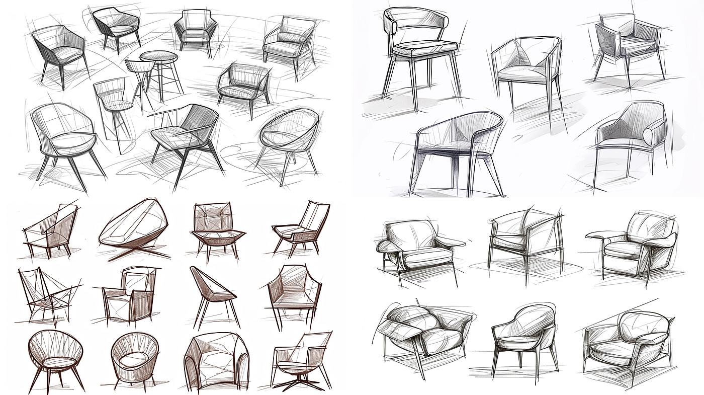 industrial design，AI Assisted，product，sketch，