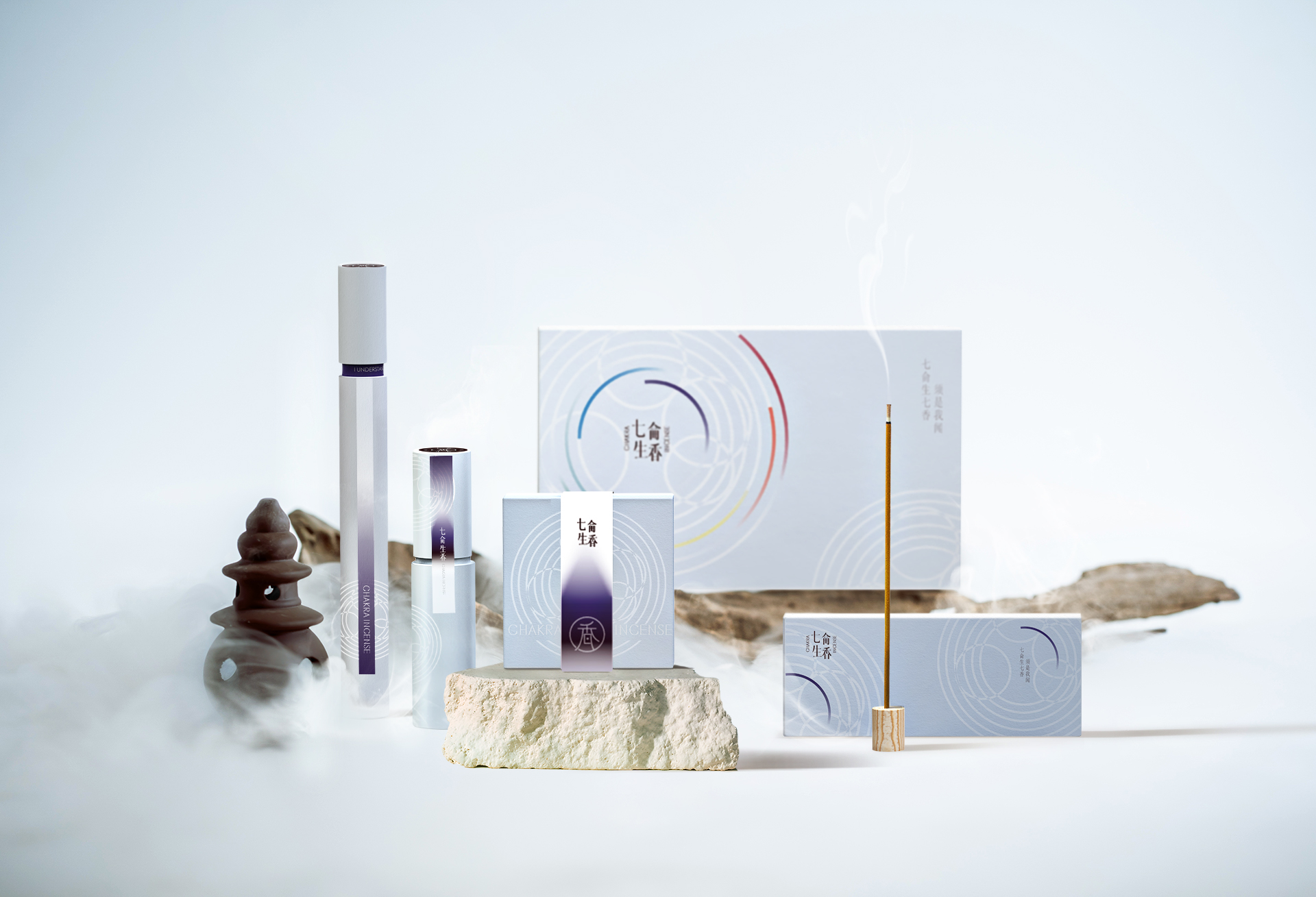 Line Incense Packaging Brand Visual Design，