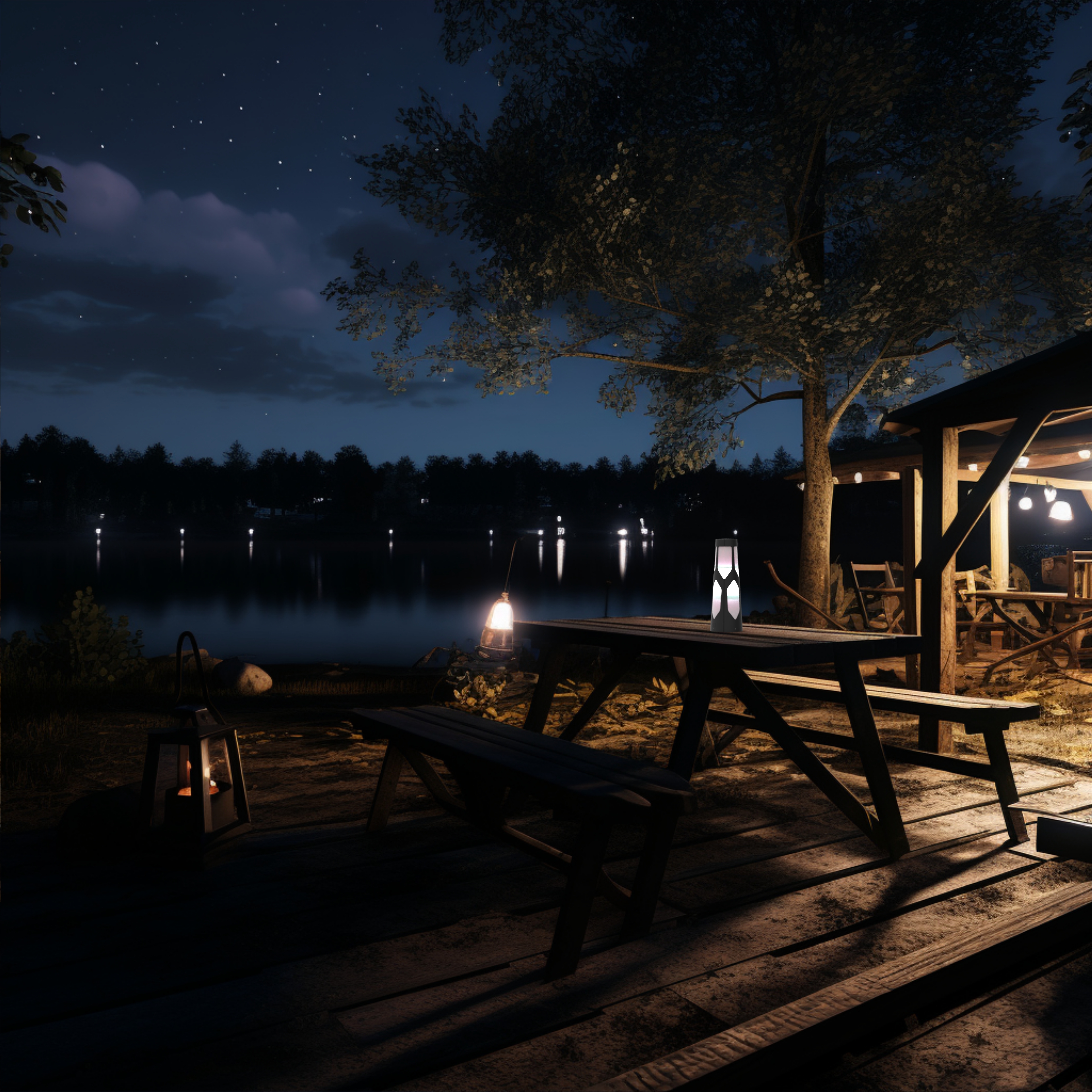 Camping lamp，AIGC，Product appearance design，