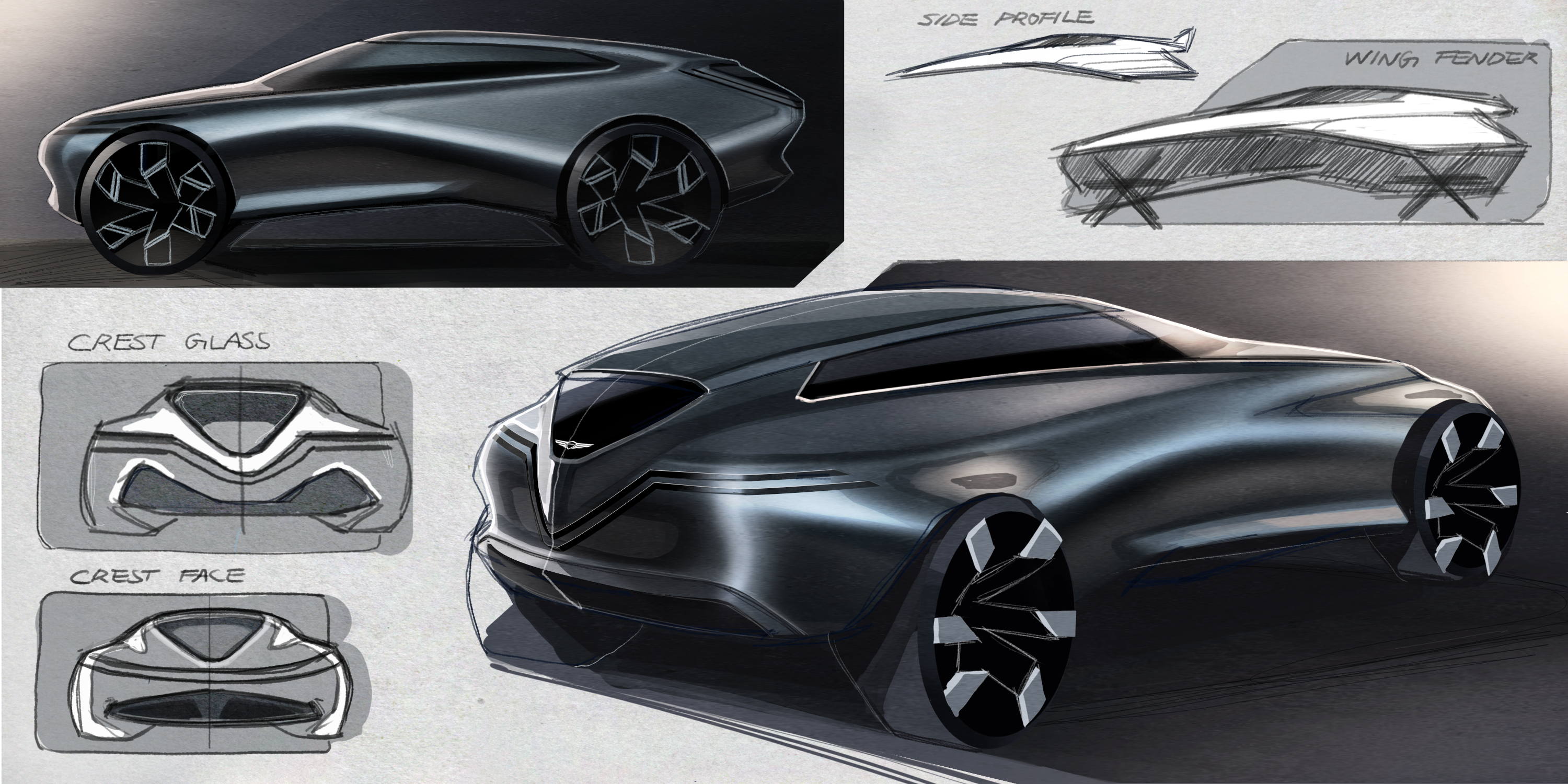 automobile，3d，industrial design，vehicle，suv，Genesis，