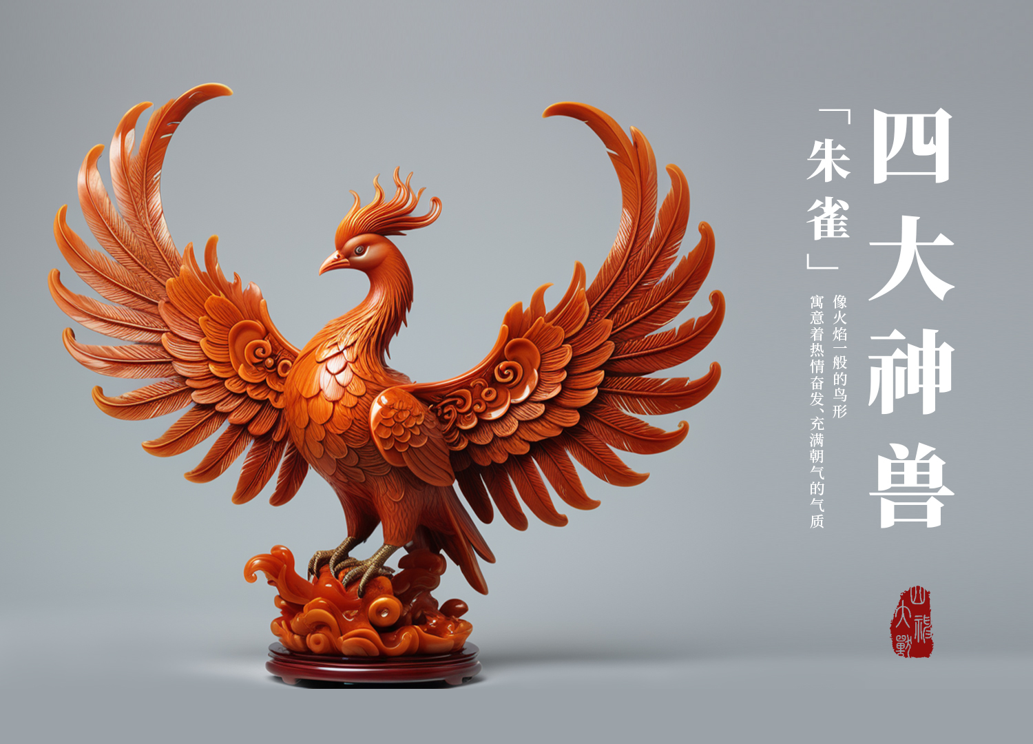 Arts and Crafts，Year of the Dragon，four god beast，Qinglong，white tiger，Basaltic，rosefinch，