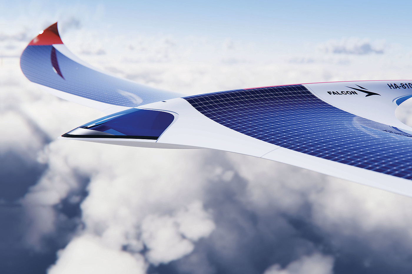 Falcon Solar，Solar aircraft，conceptual design，2023 Red Dot Design Concept Award，