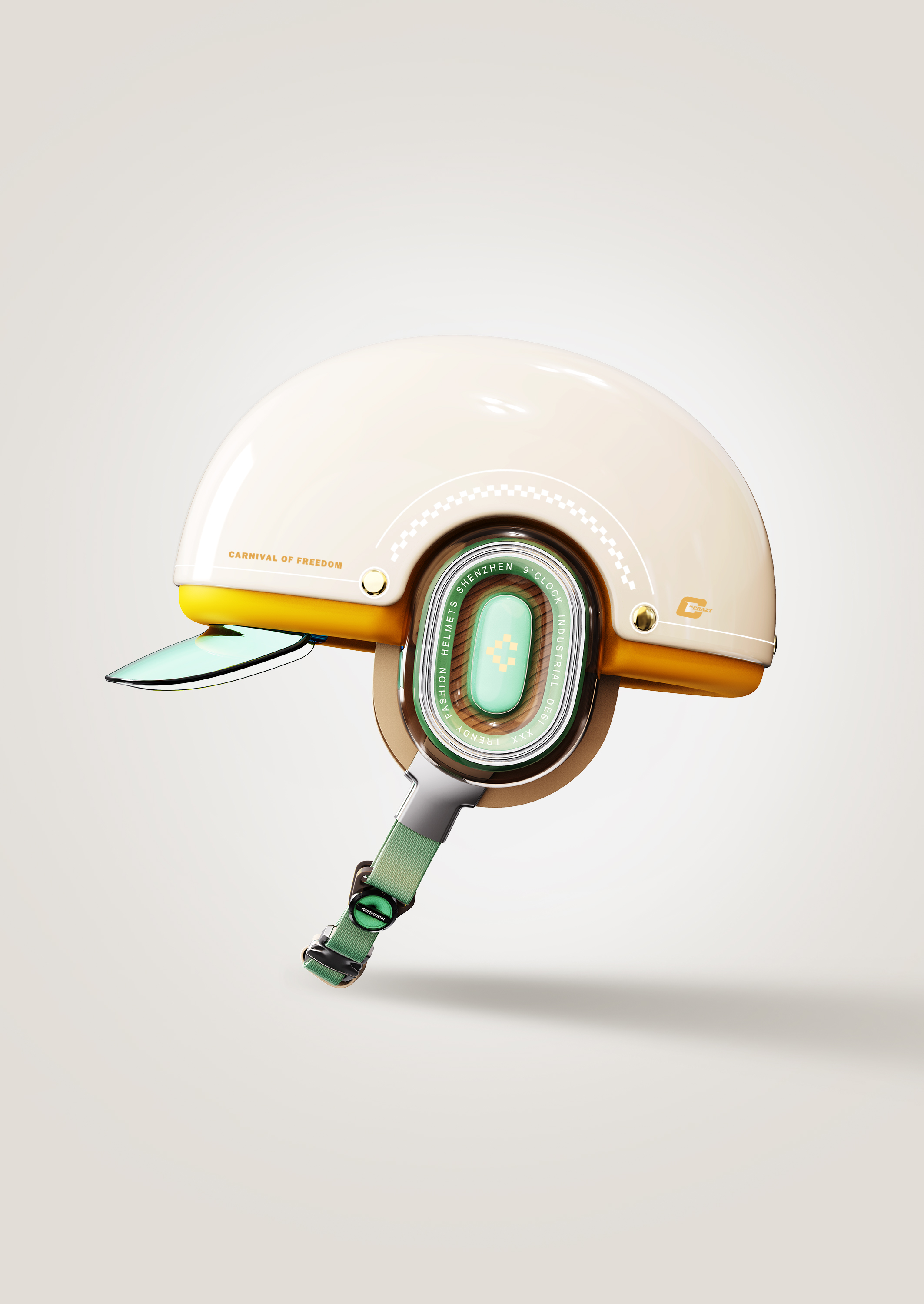 Space Technology，retro future ，Outdoor equipment，High-value helmet，Ride Plan，