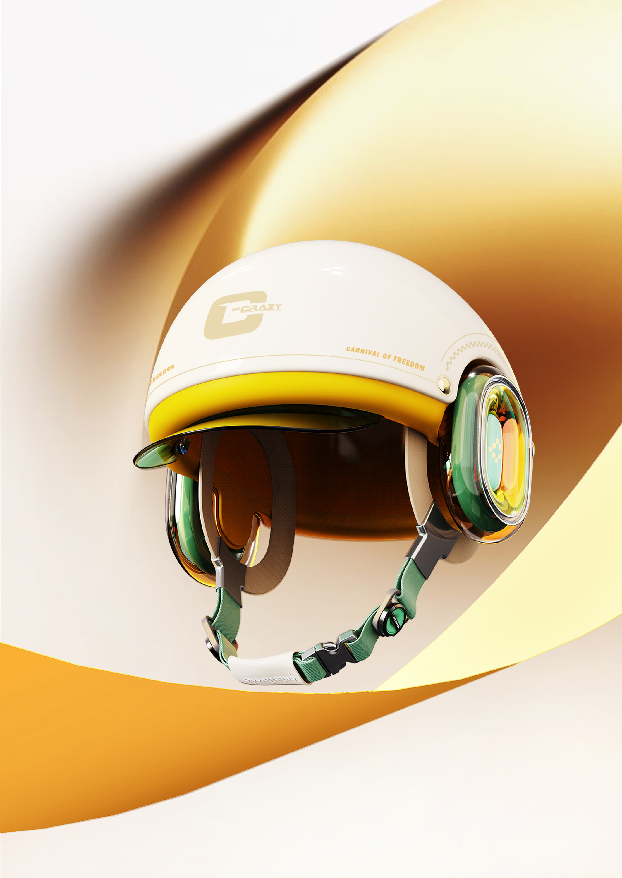 Space Technology，retro future ，Outdoor equipment，High-value helmet，Ride Plan，