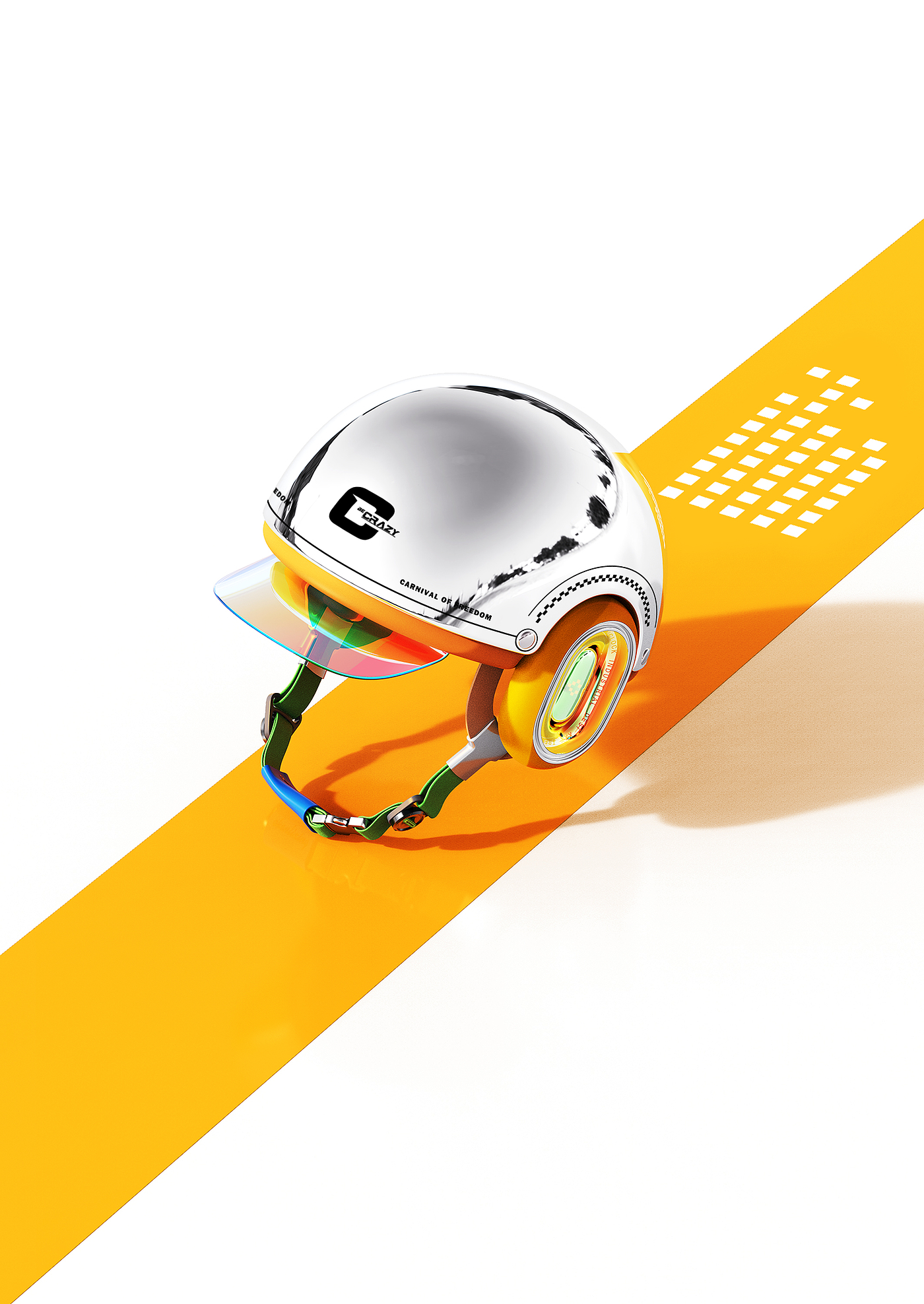 Space Technology，retro future ，Outdoor equipment，High-value helmet，Ride Plan，