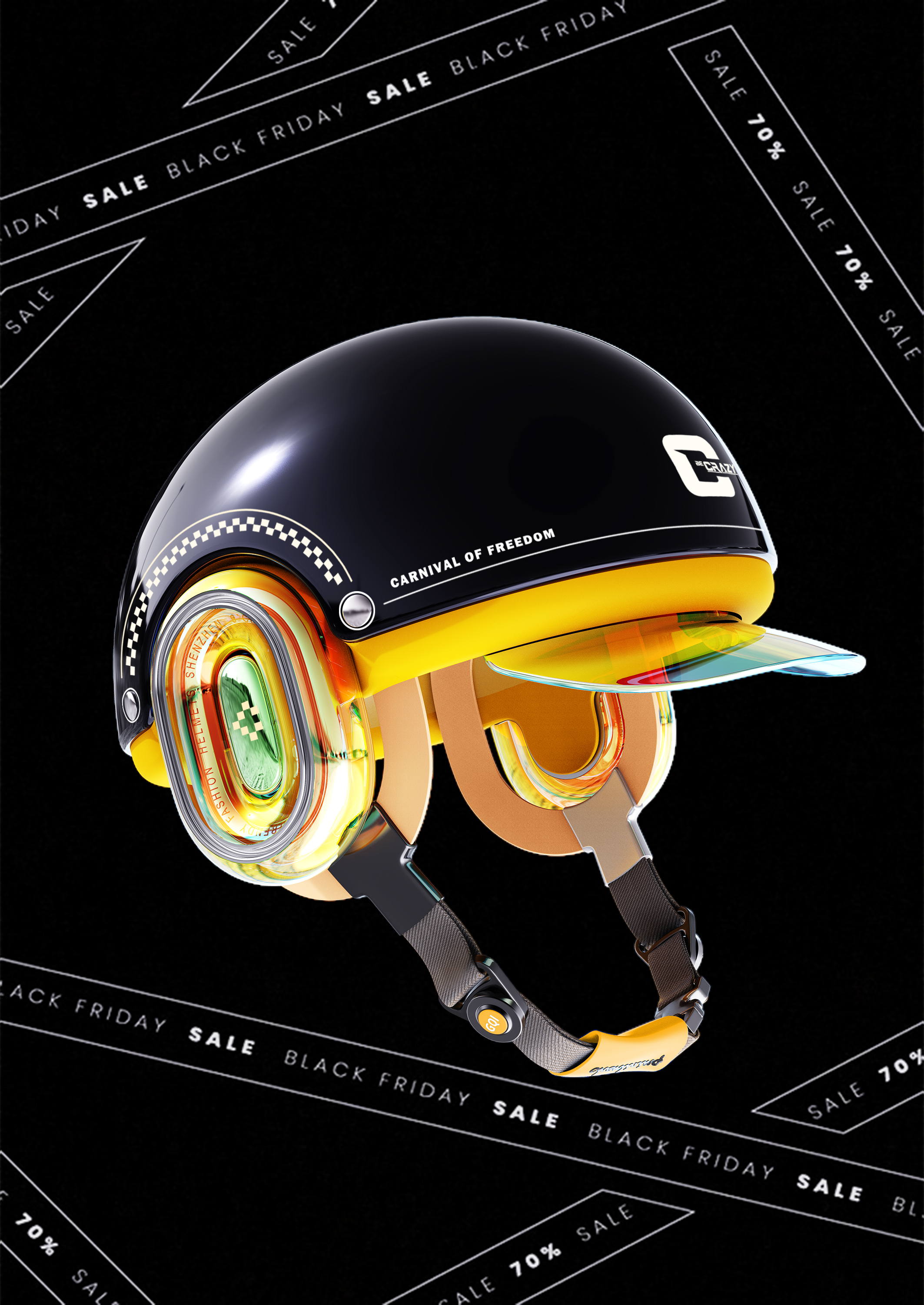 Space Technology，retro future ，Outdoor equipment，High-value helmet，Ride Plan，