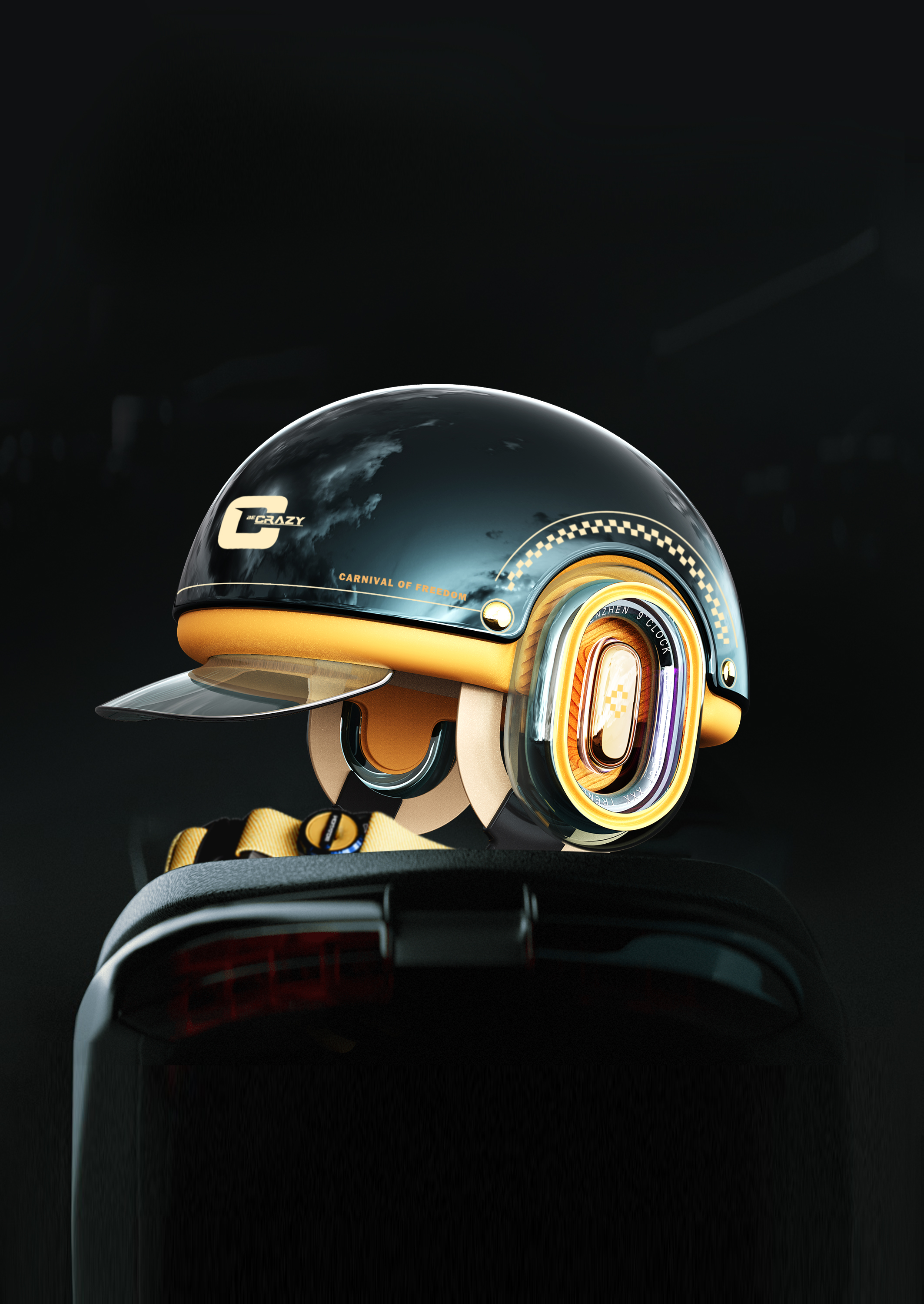 Space Technology，retro future ，Outdoor equipment，High-value helmet，Ride Plan，