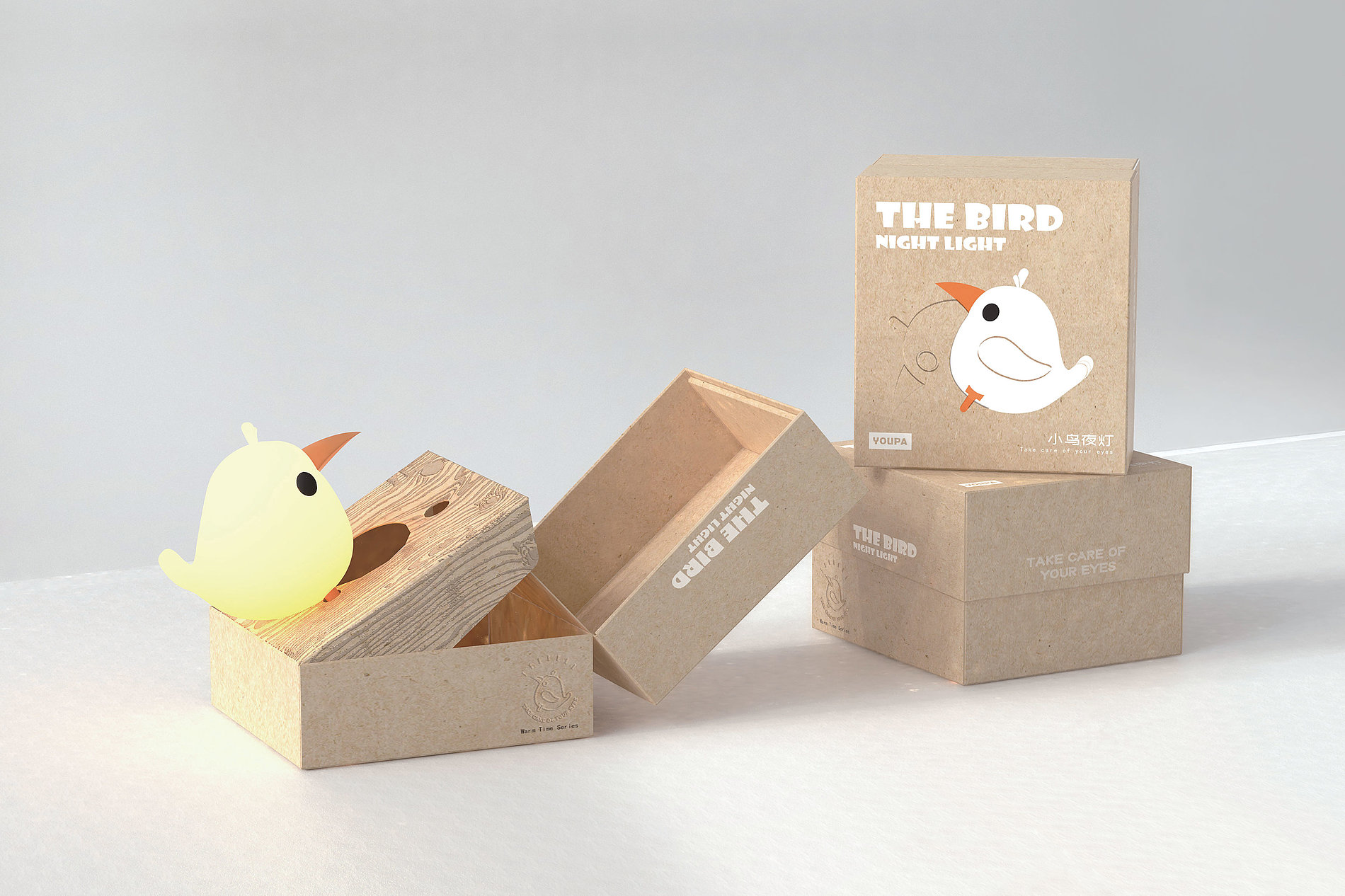 Night light，Automatic lifting，single paper forming，reproducible ，2023 Red Dot Design Concept Award，