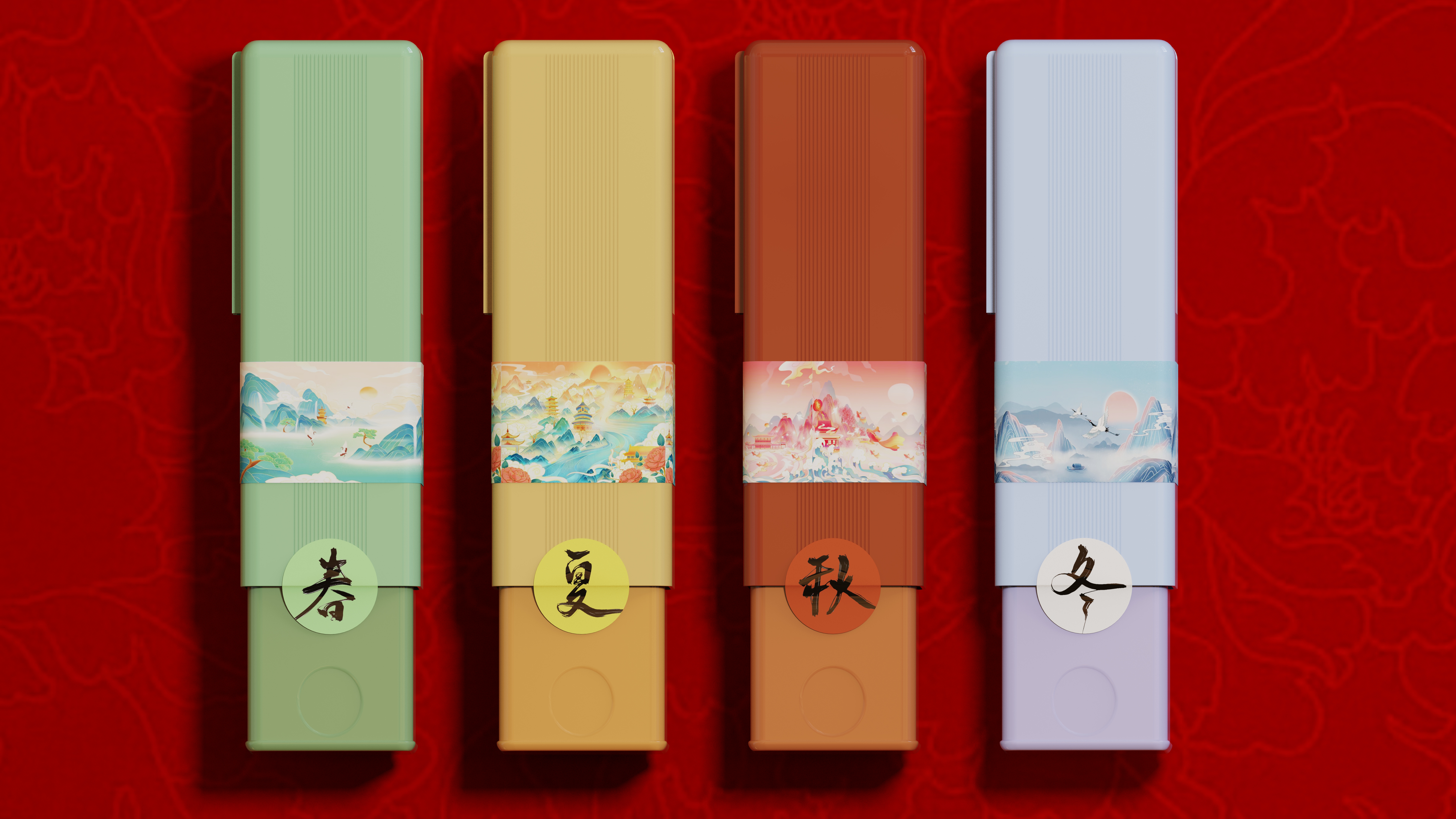 National style，marker pen，